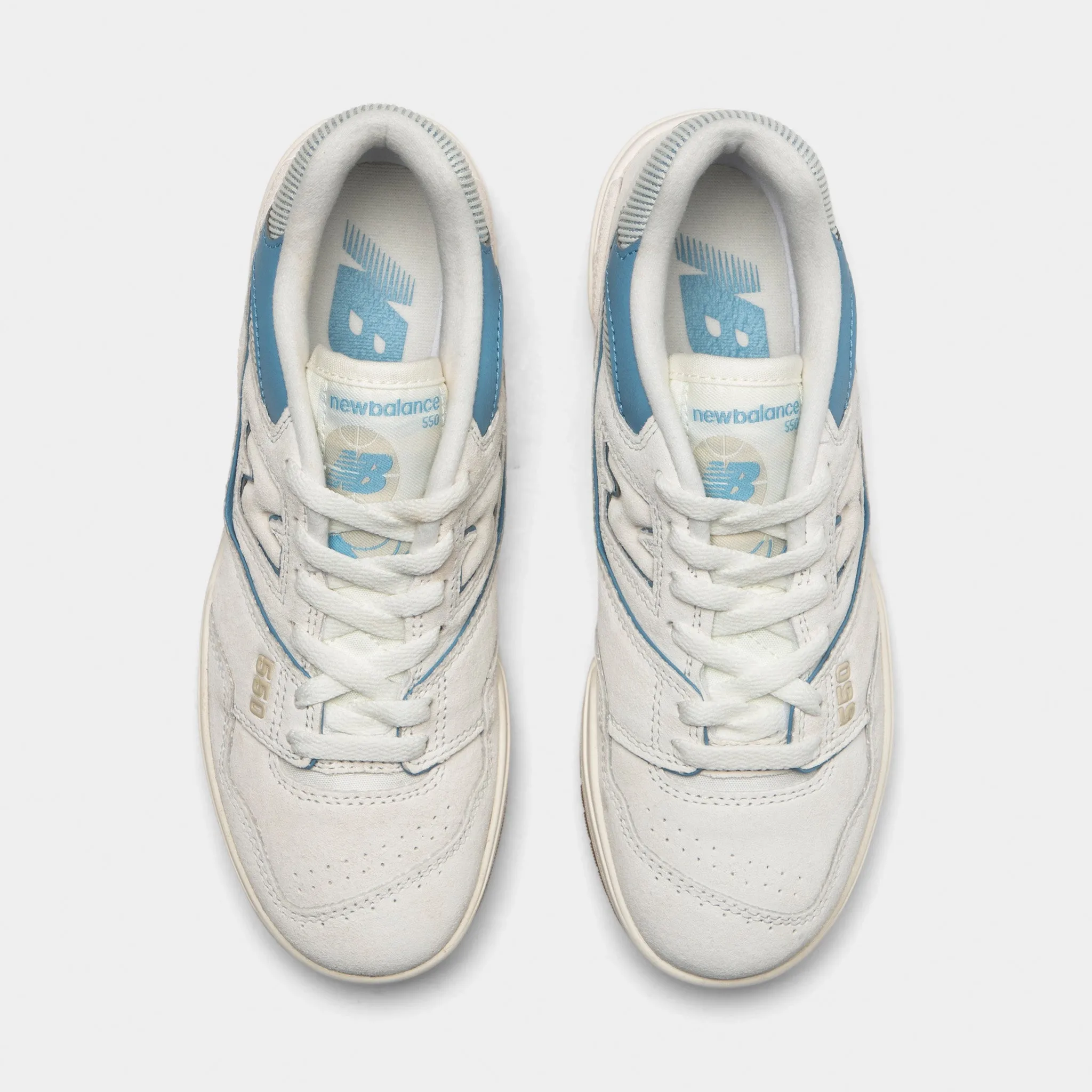 New Balance Women's 550 Sea Salt / Still Water Foot Glow