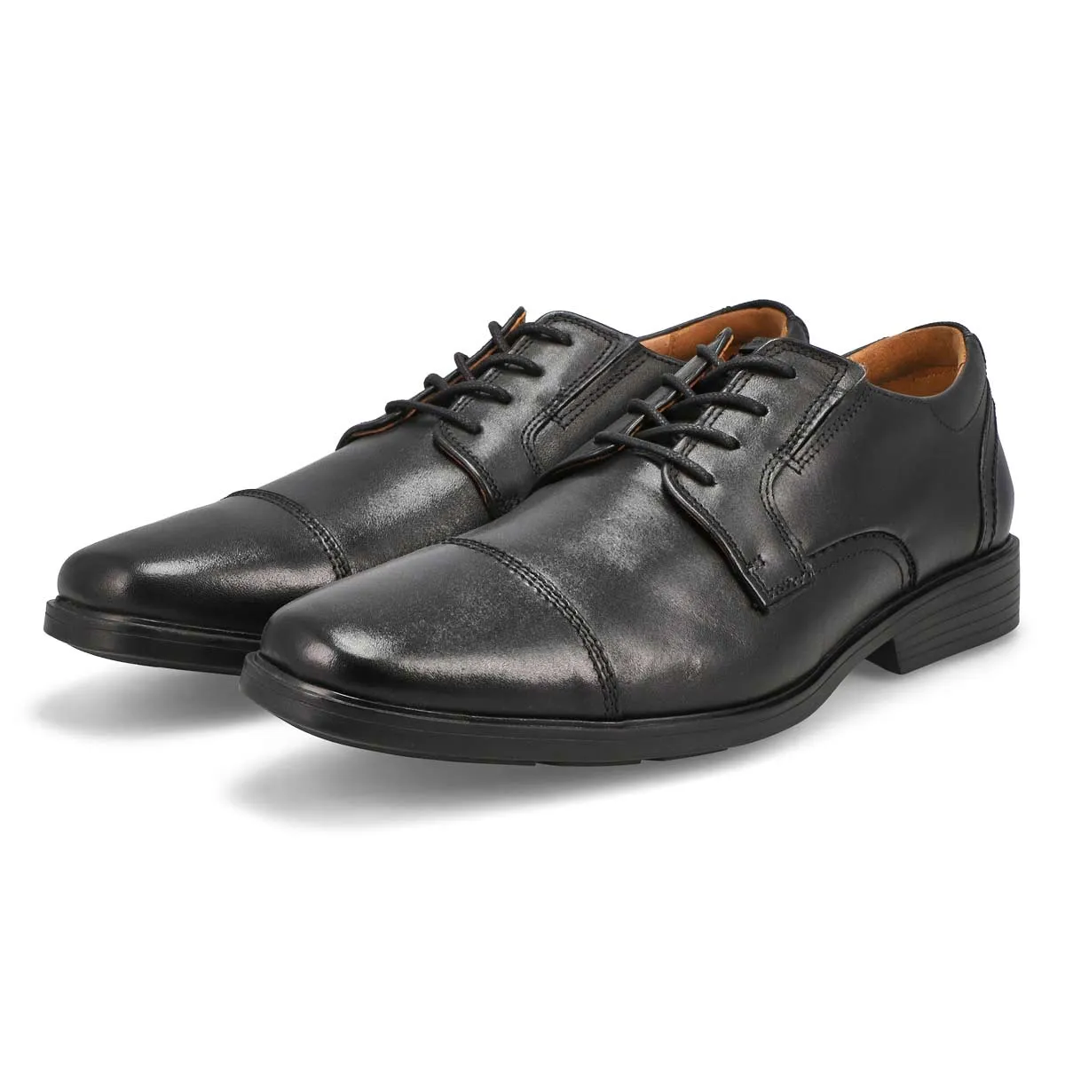 Clarks Clarkslite Cap Black Leather - 26168244 Flexible stability