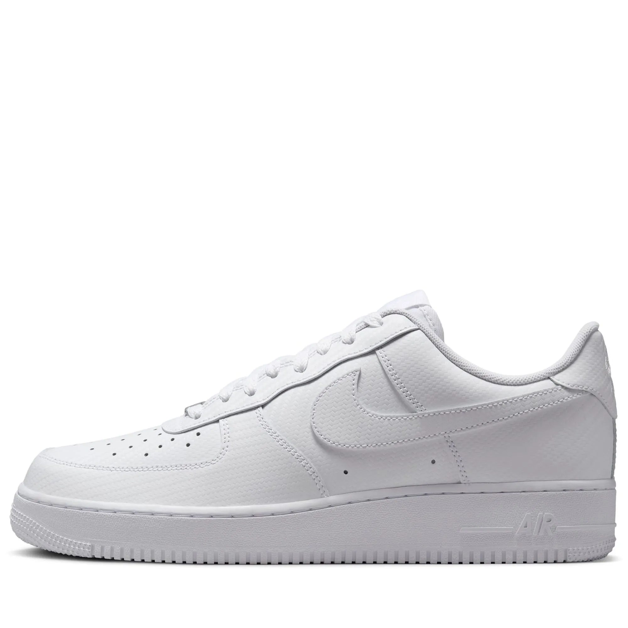 Nike Air Force 1 '07 'Carbon Fiber' - White/White Secure Lace Lock Tear Resistant