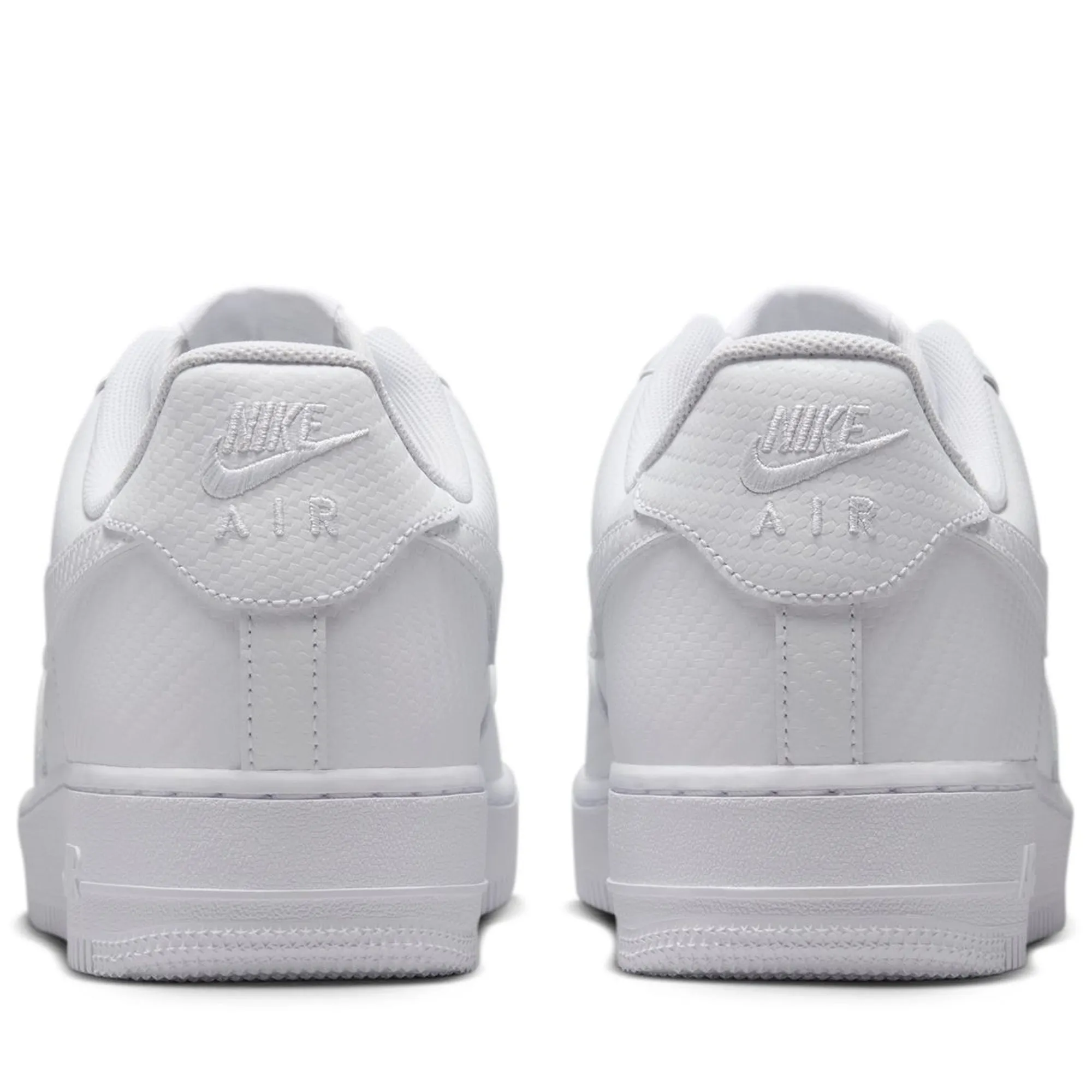 Nike Air Force 1 '07 'Carbon Fiber' - White/White Sleek Shock absorption