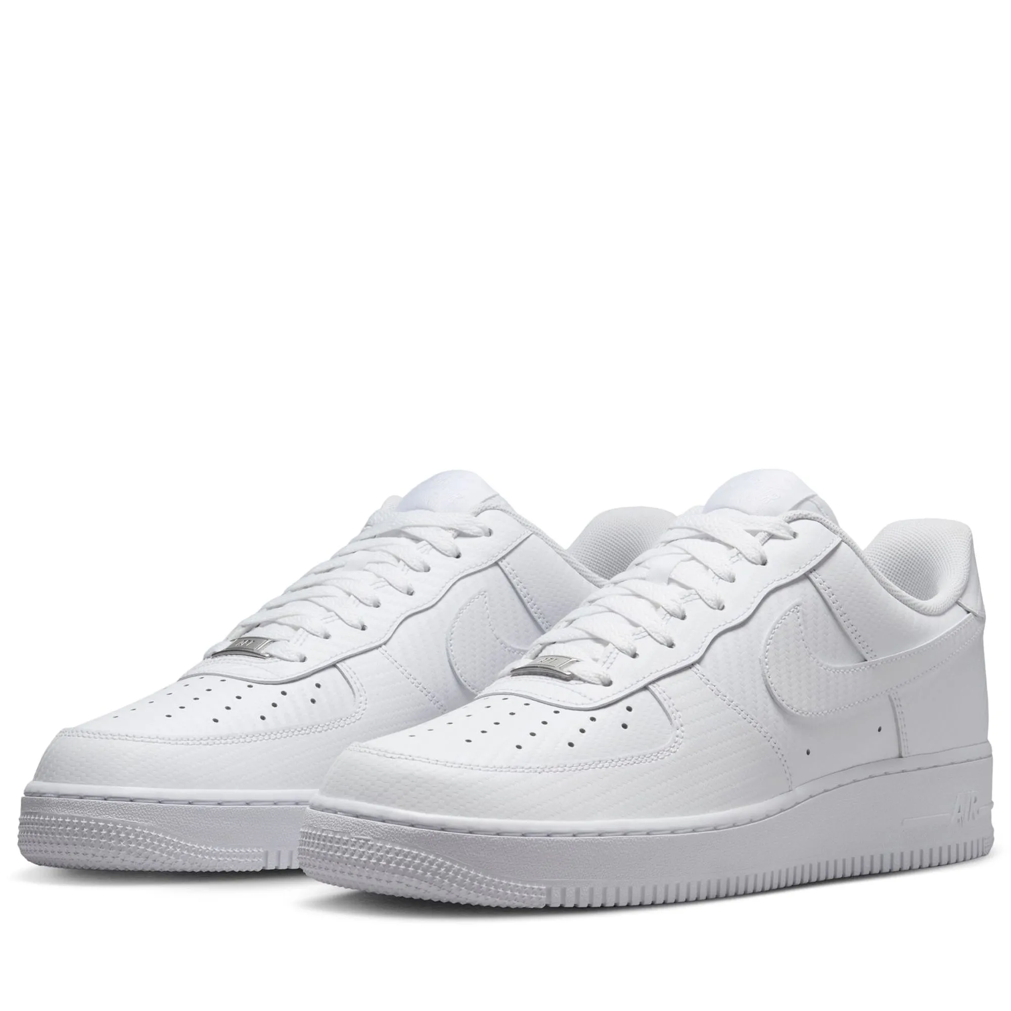 Microfiber Layer Function driven Nike Air Force 1 '07 'Carbon Fiber' - White/White