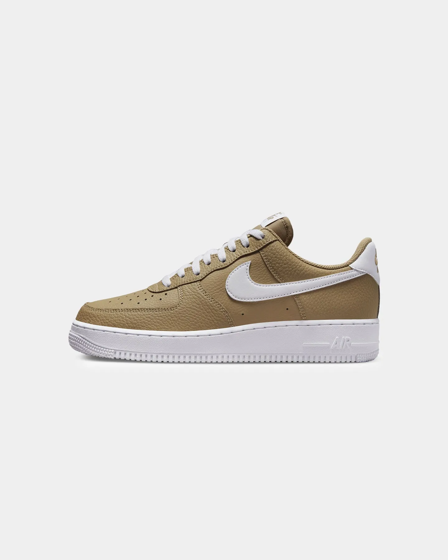 Wide toe box Abrasion resistant Nike Air Force 1 '07 Khaki/White