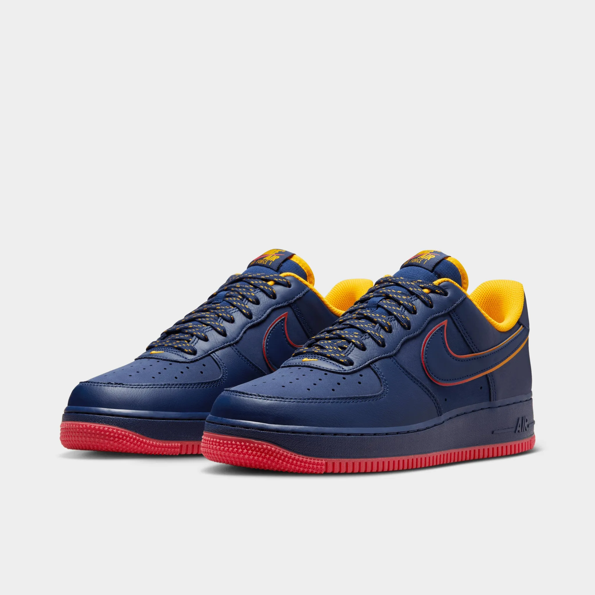 Nike Air Force 1 '07 LV8 Midnight Navy / Blue Void - Lt Crimson Ventilation holes Sky Light