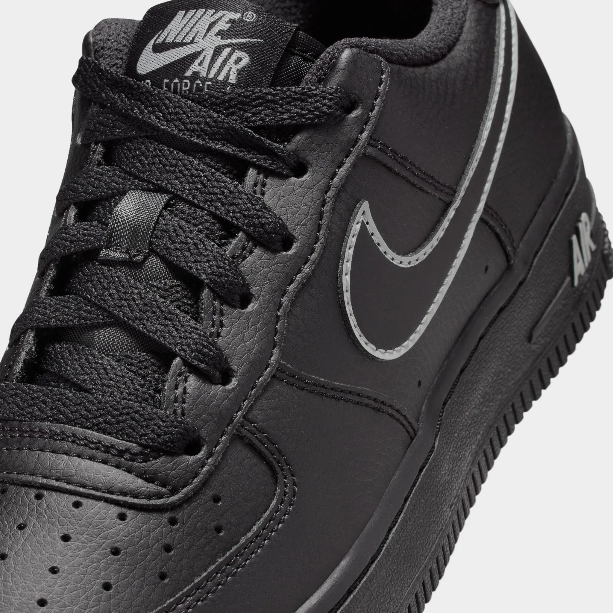 Nike Air Force 1 GS Black / Light Smoke Grey Work Pace Arch Care