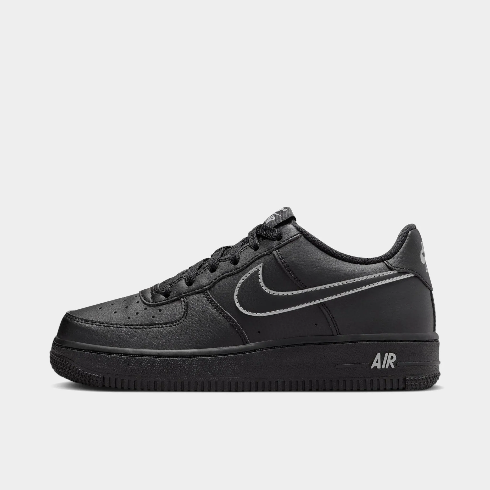 Nike Air Force 1 GS Black / Light Smoke Grey Foam Midsole
