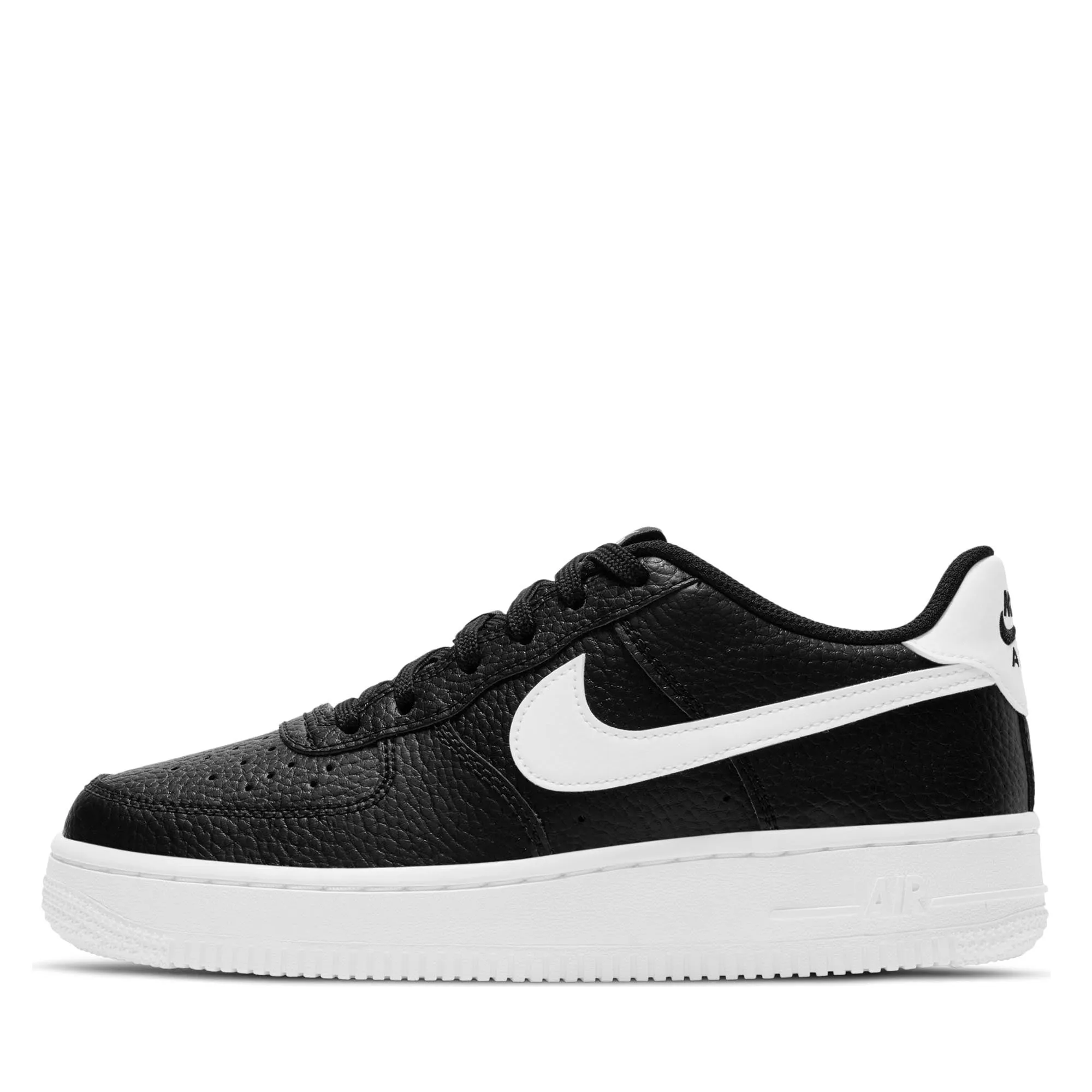 Nike Air Force 1 (GS) - Black/White Minimal Look Step Easy