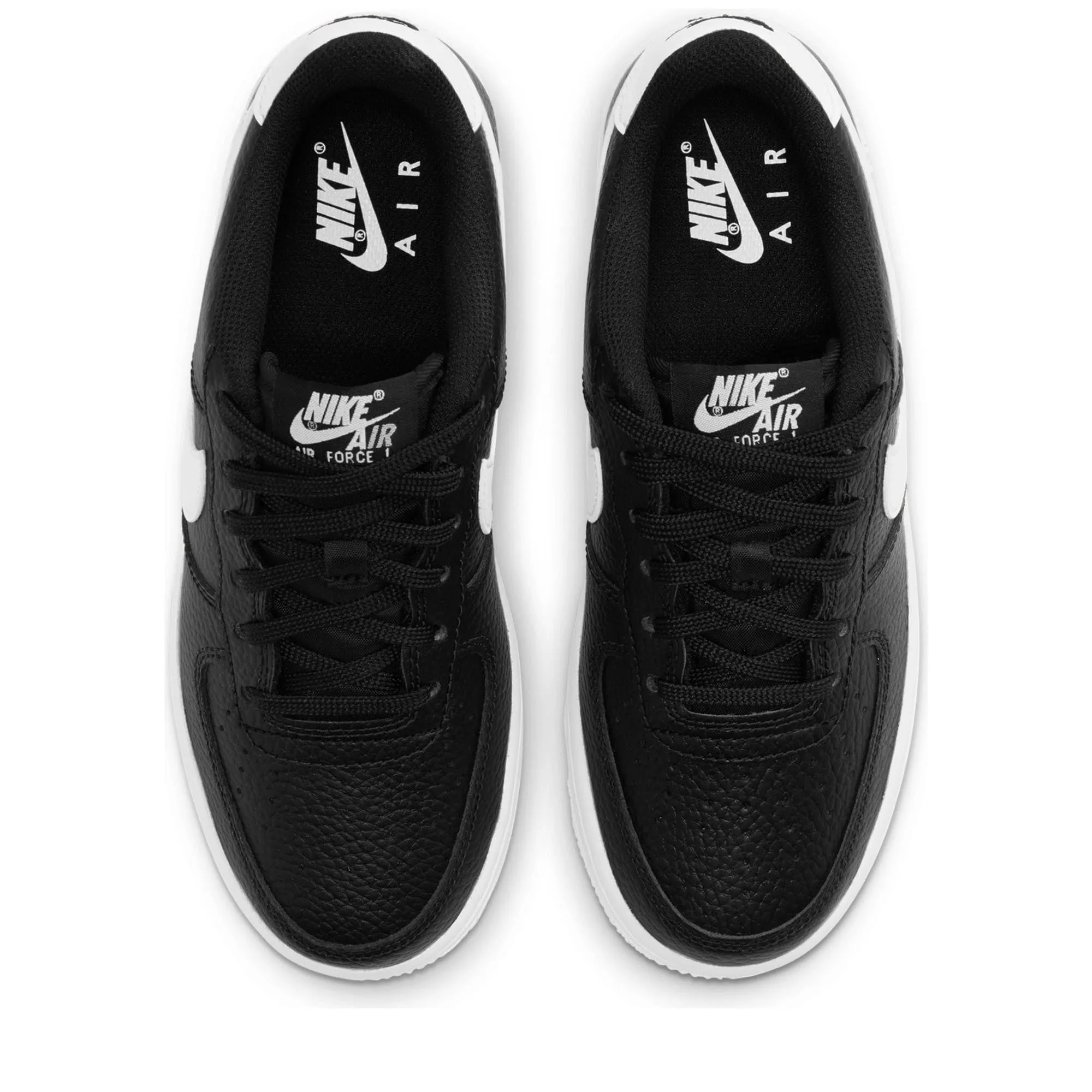 Nike Air Force 1 (GS) - Black/White Reinforced Quarter