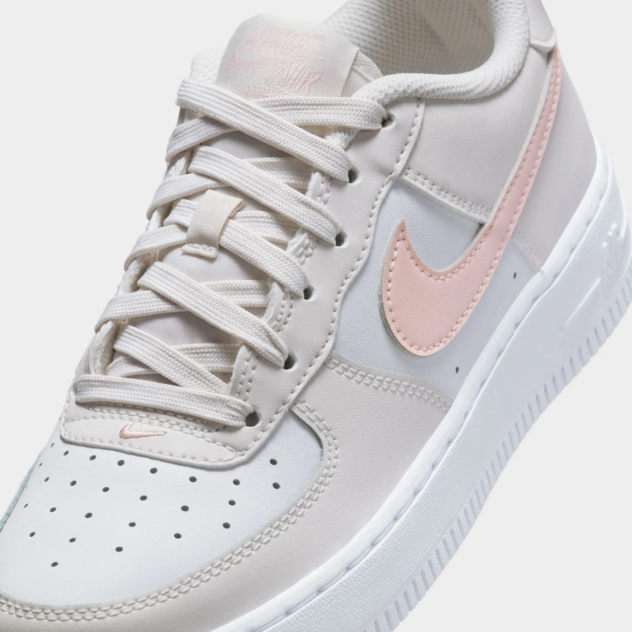 Stretchable Storm Proof Nike Air Force 1 GS Phantom / Echo Pink - Summit White