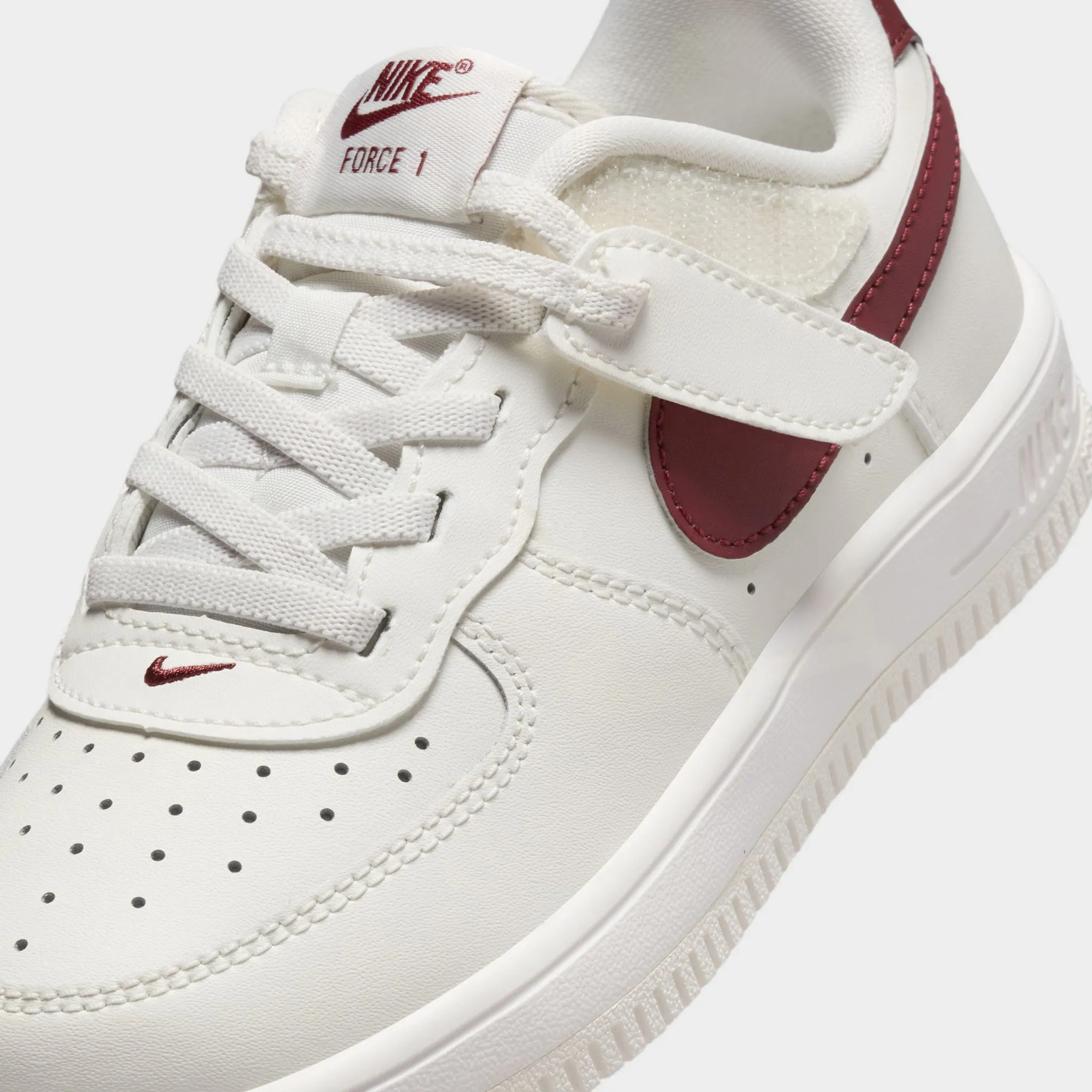 LeatherMaterial Nike Air Force 1 Low EasyOn PS Sail / Dark Team Red
