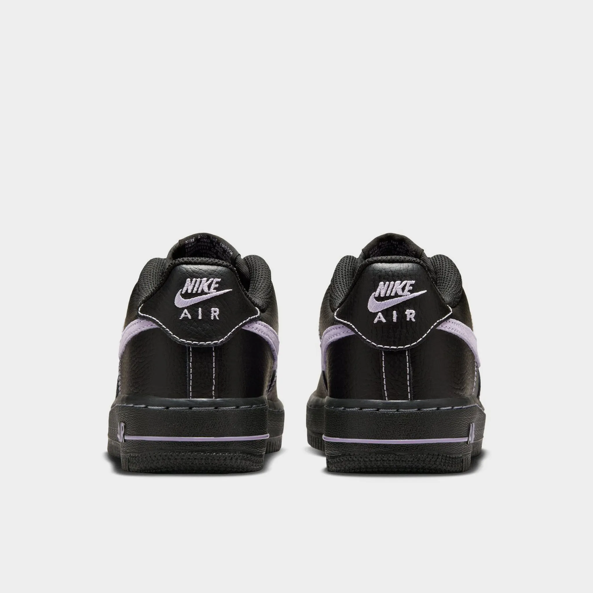 Slip   Resistant Nike Air Force 1 LV8 GS Black / Hydrangeas