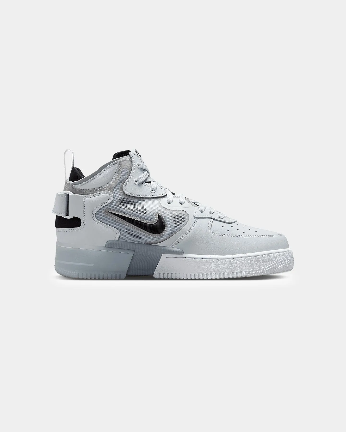 Nike Air Force 1 Mid React Pure Platinum/Blue Pilates Cool Wide fit