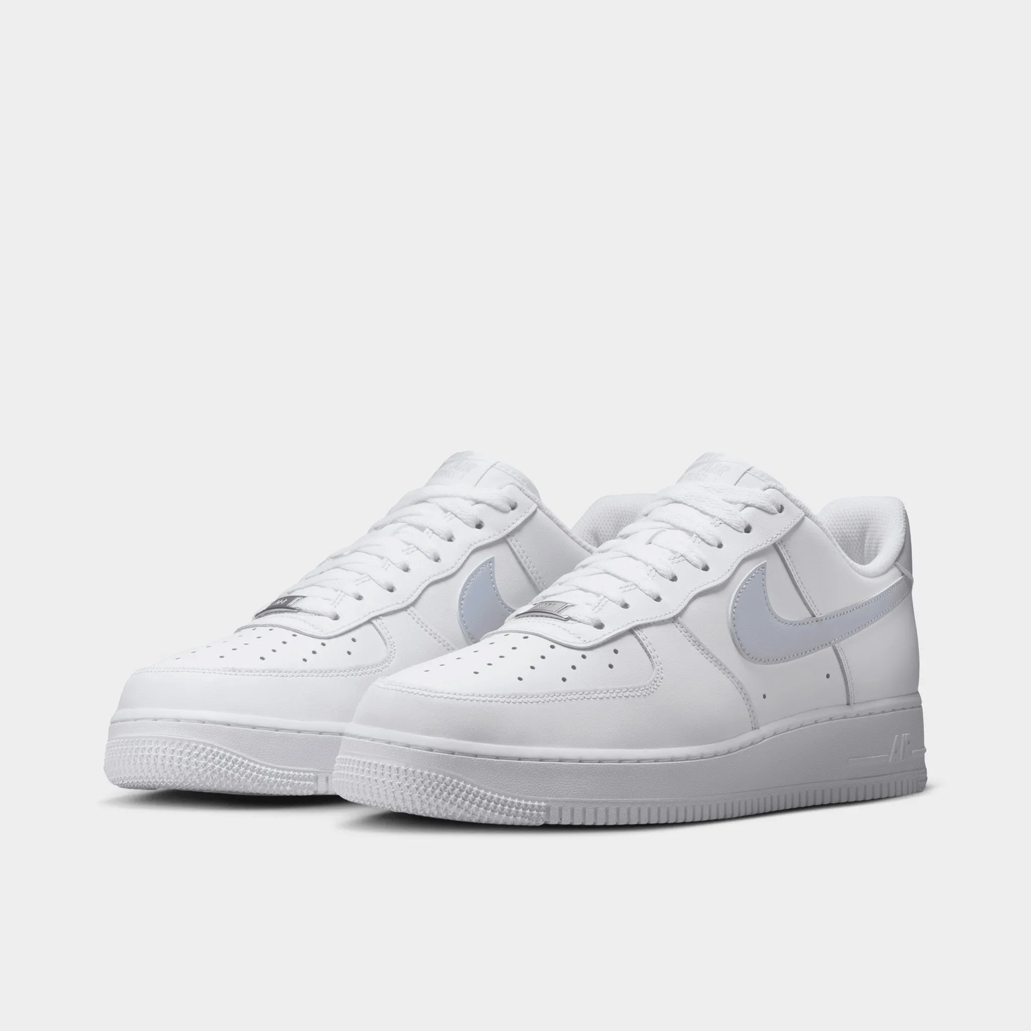 Nike Air Force 1 White / Grey / White Durable Design Derby Style