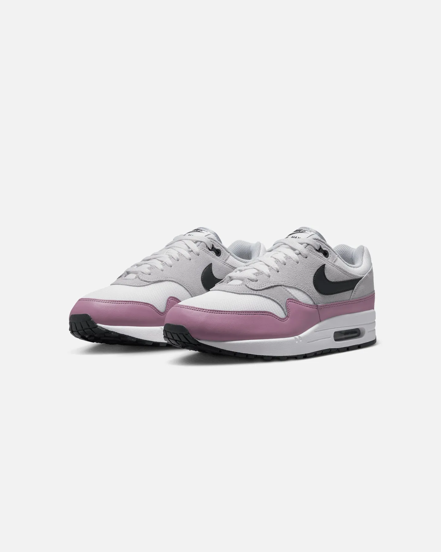 Nike Air Max 1 Essential Summit White/Dk Smoke Grey-Wolf Grey Height Plus heel cup