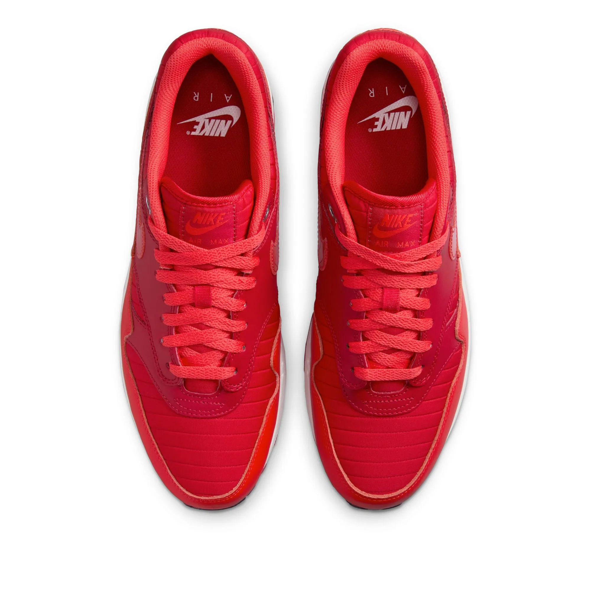 Leather Upper Nike Air Max 1 - Gym Red/Sail