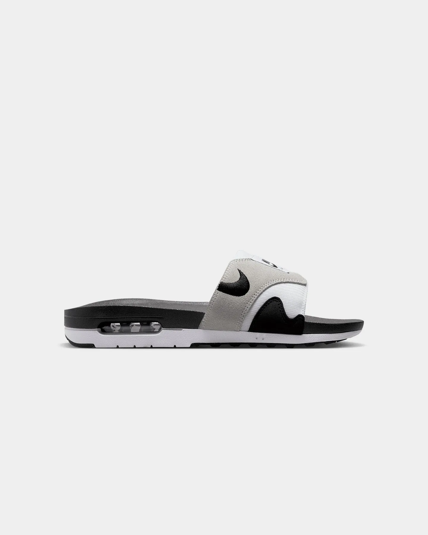 Body Align Nike Air Max 1 Slides White/Black/Light Neutral Grey