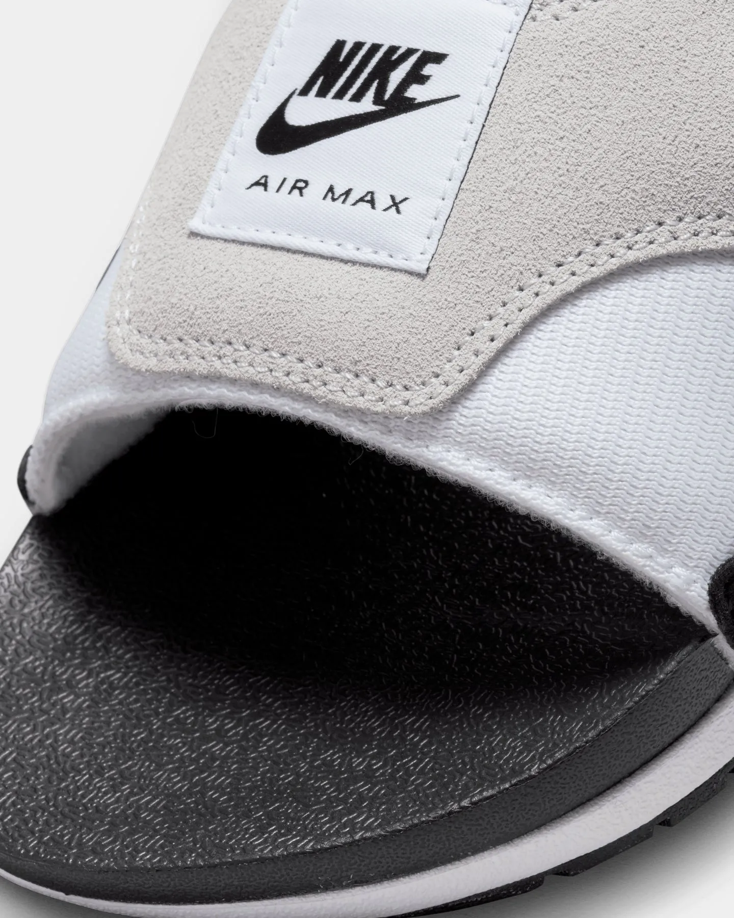 All Time Nike Air Max 1 Slides White/Black/Light Neutral Grey