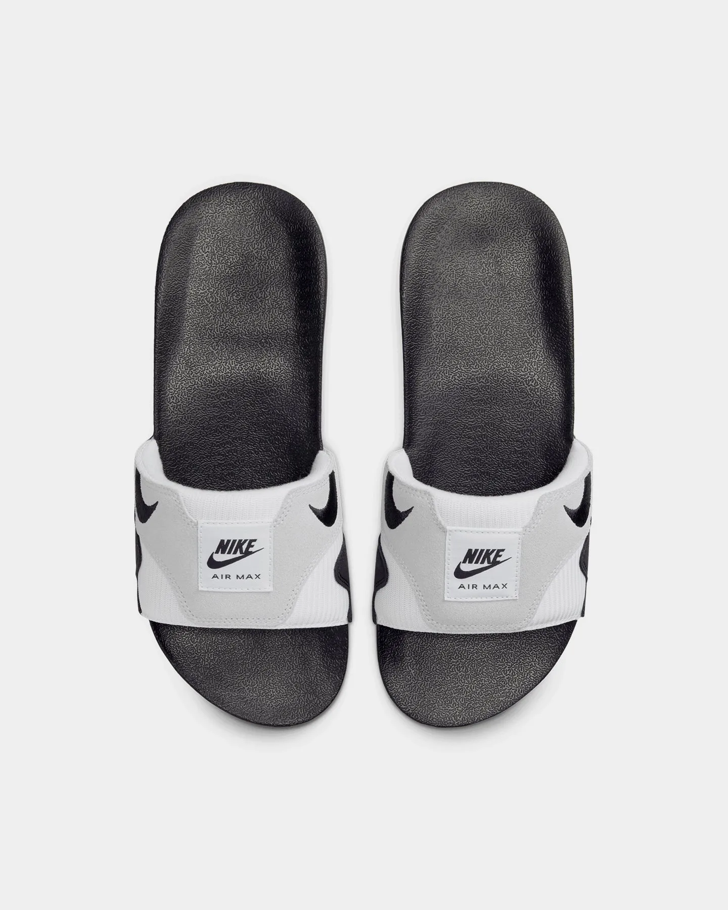 Nike Air Max 1 Slides White/Black/Light Neutral Grey Cotton Base