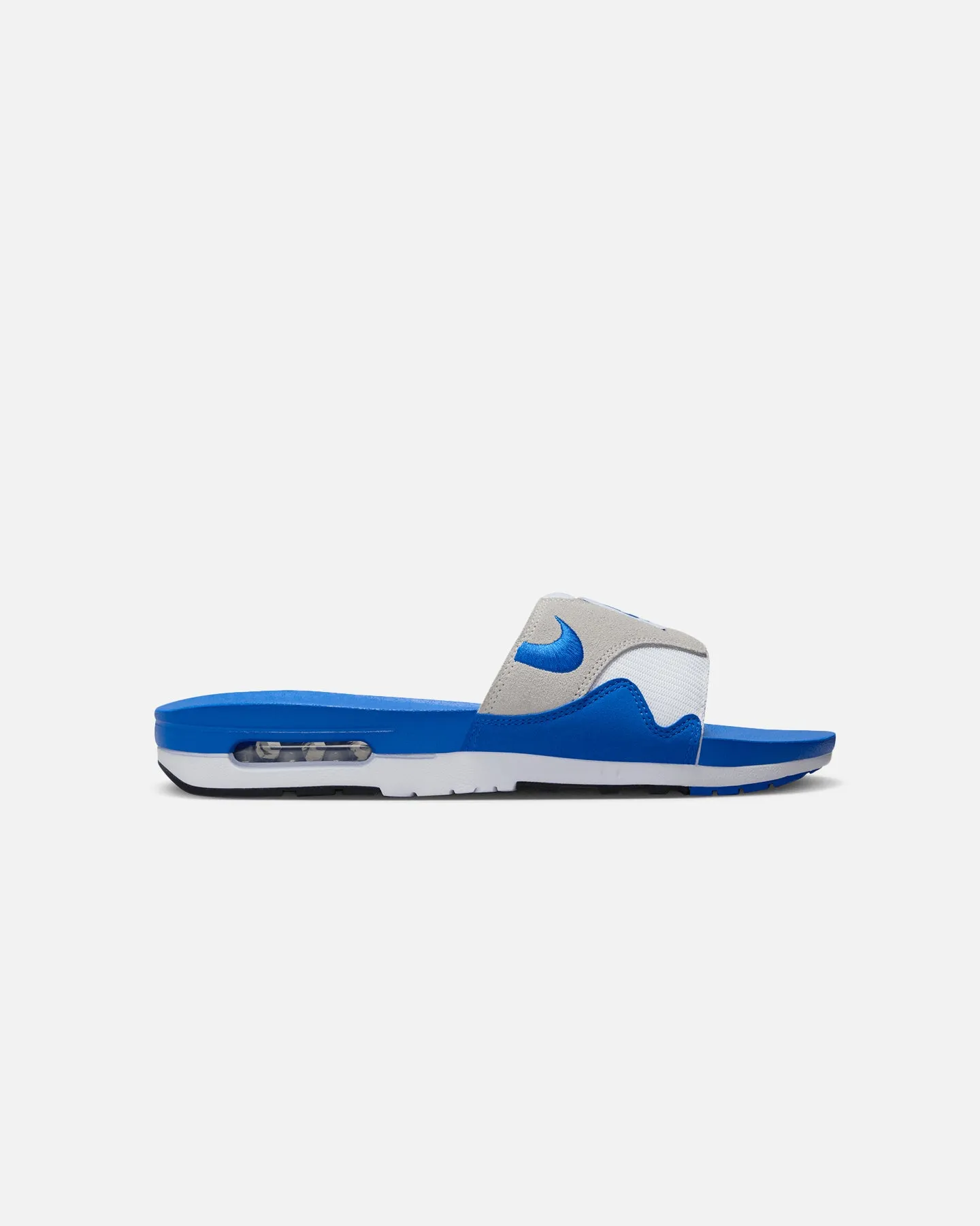 Nike Air Max 1 Slides White/Royal Blue Breathable mesh Durable Material