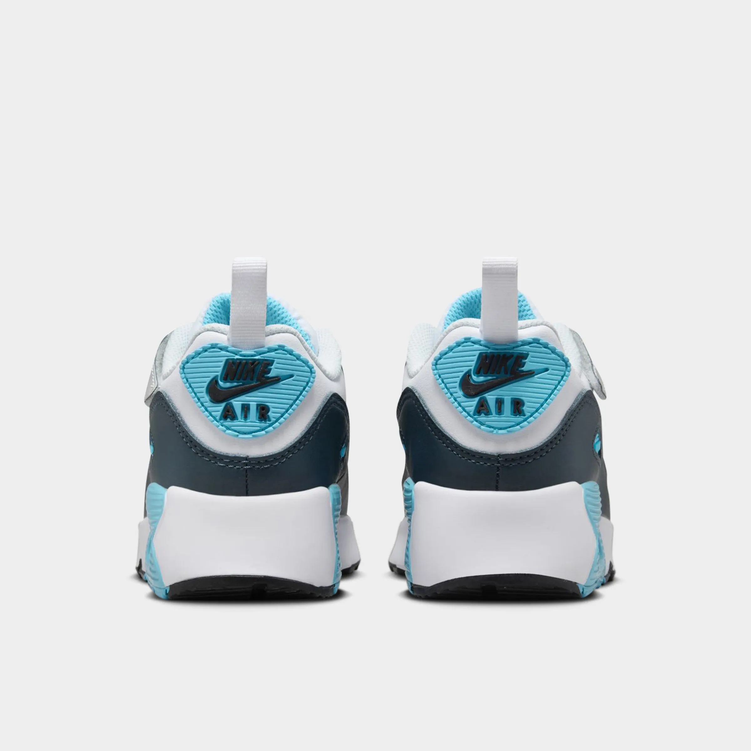 Nike Air Max 90 EasyOn PS White / Wolf Grey - Baltic Blue Urban Walk Shine Silver