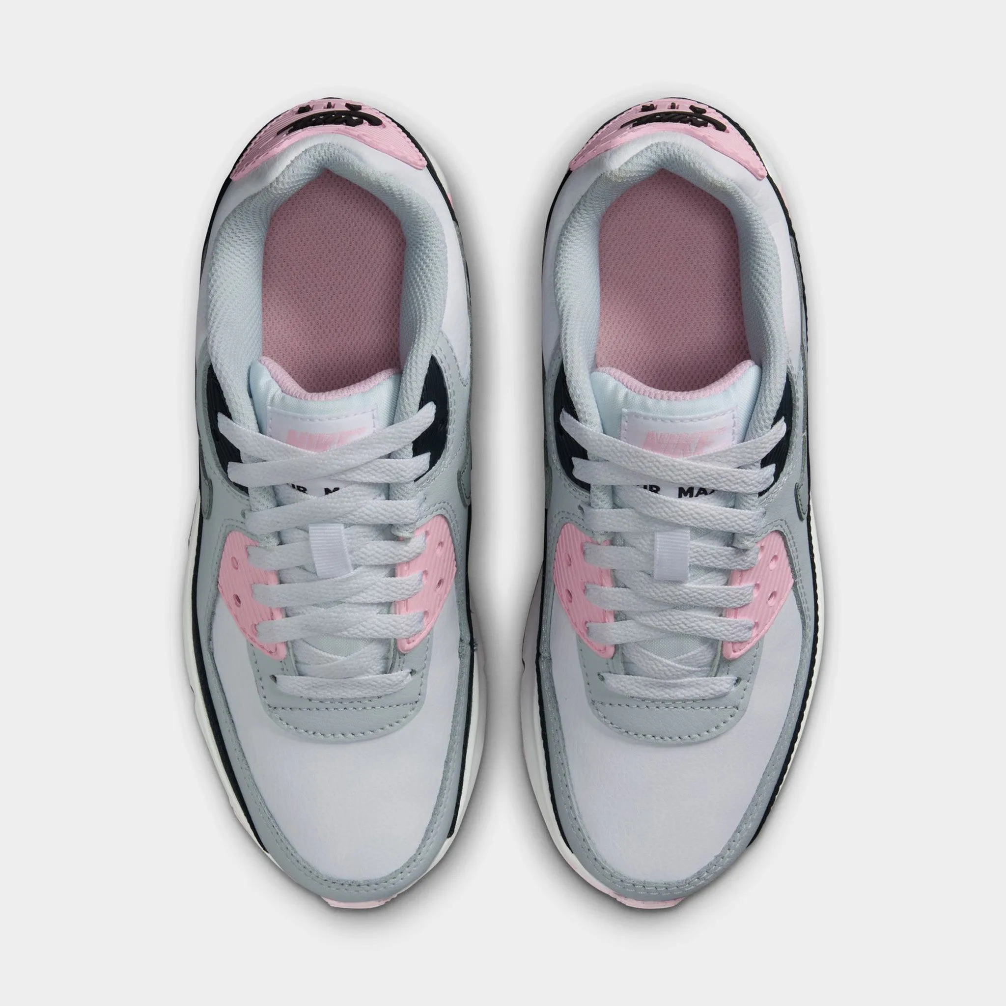 Nike Air Max 90 LTR GS White / Wolf Grey - Pink Foam zipper Casual
