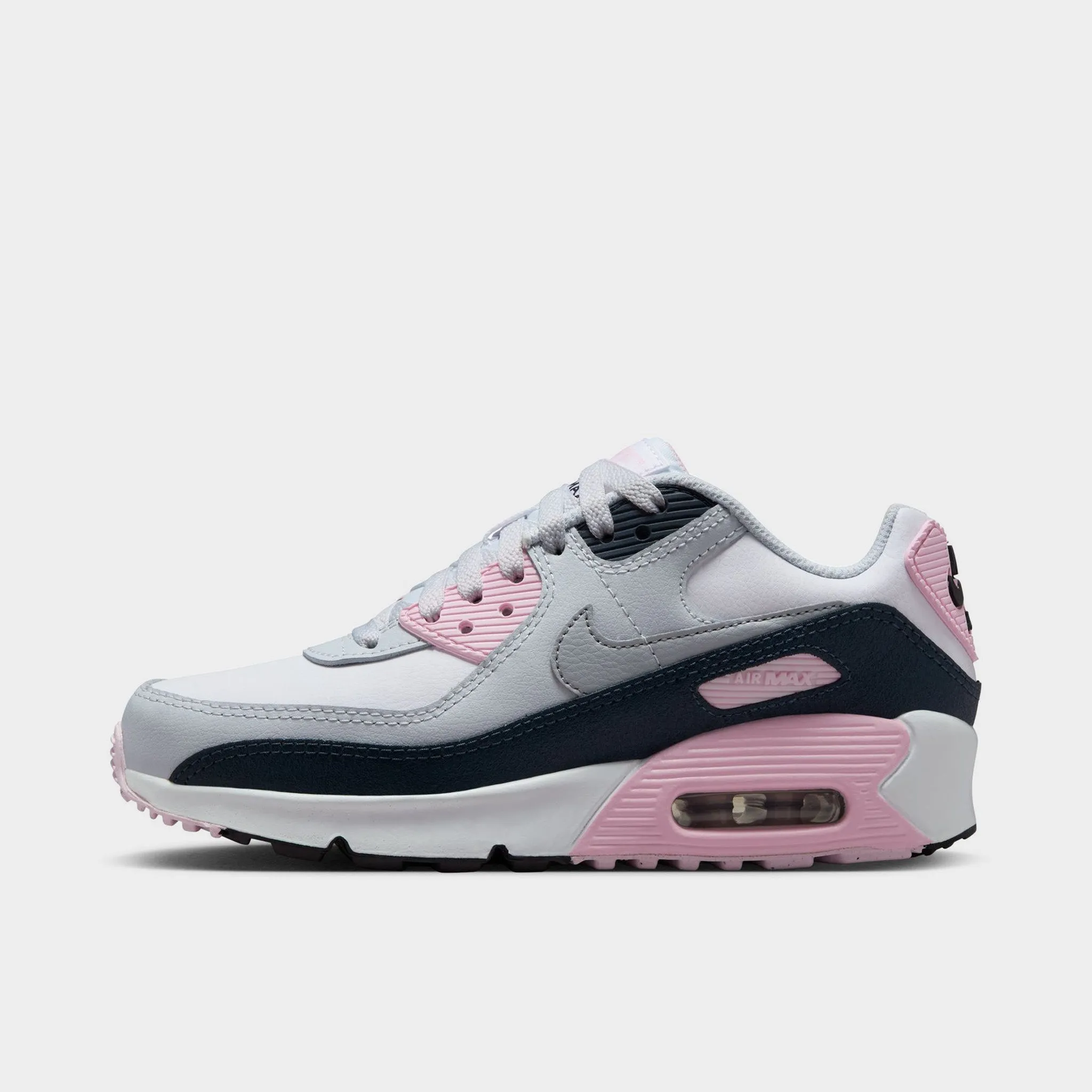 Nike Air Max 90 LTR GS White / Wolf Grey - Pink Foam simple design