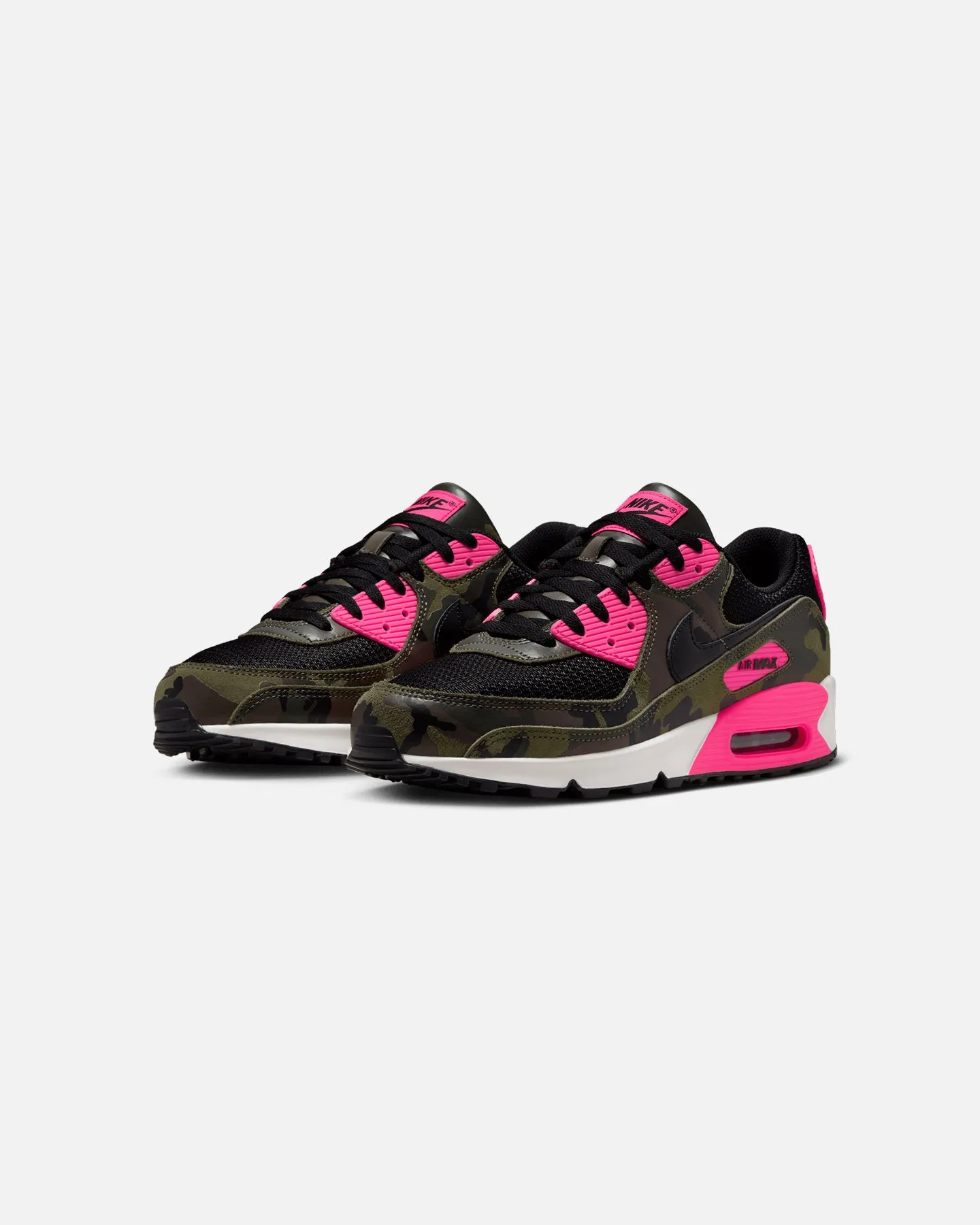 Memory Foam Comfort Tongue Nike Air Max 90 Premium "Camo" Camo-Sequaia/Black/Hyper Pink
