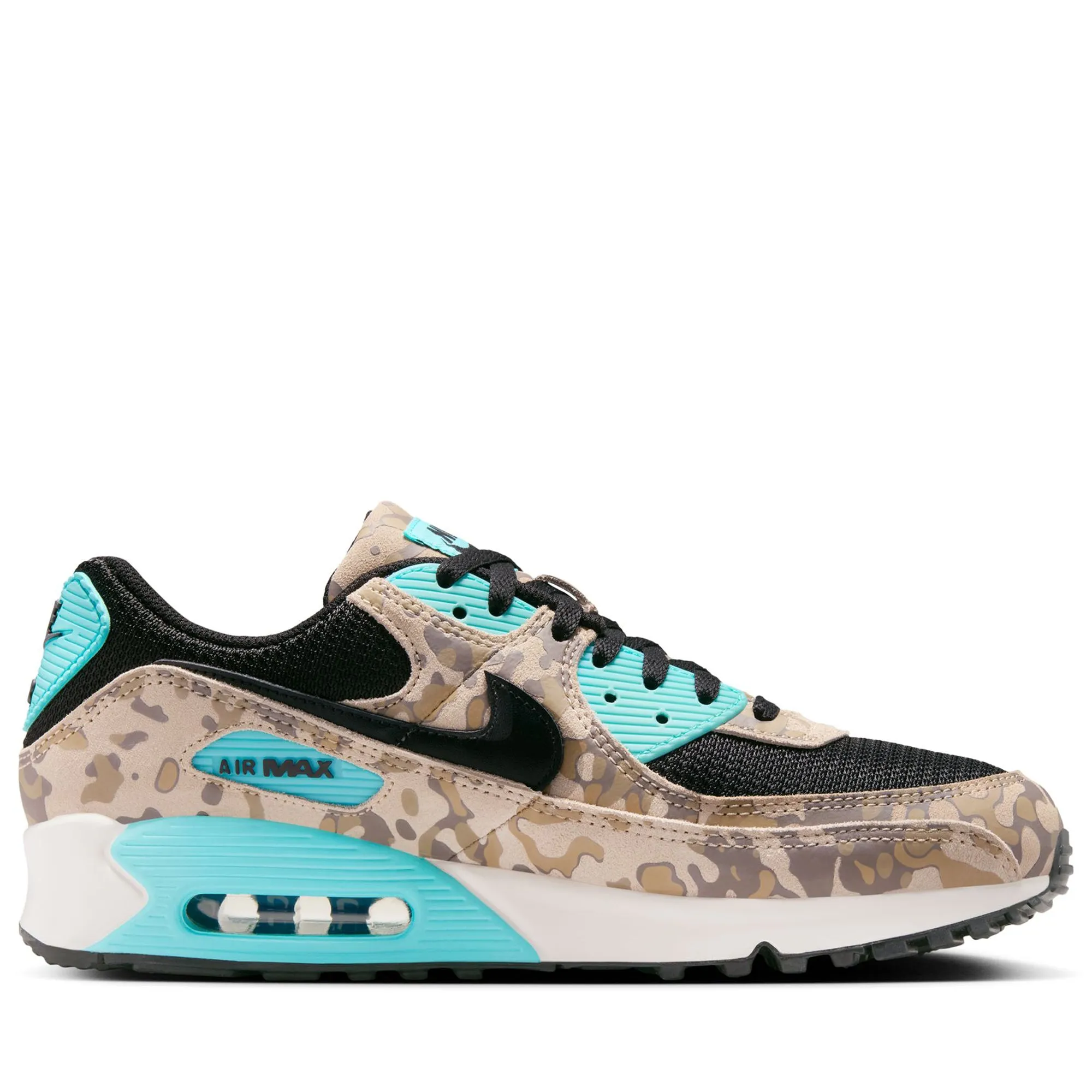 Breathable Comfort Nike Air Max 90 Premium - Sanddrift/Aurora Green