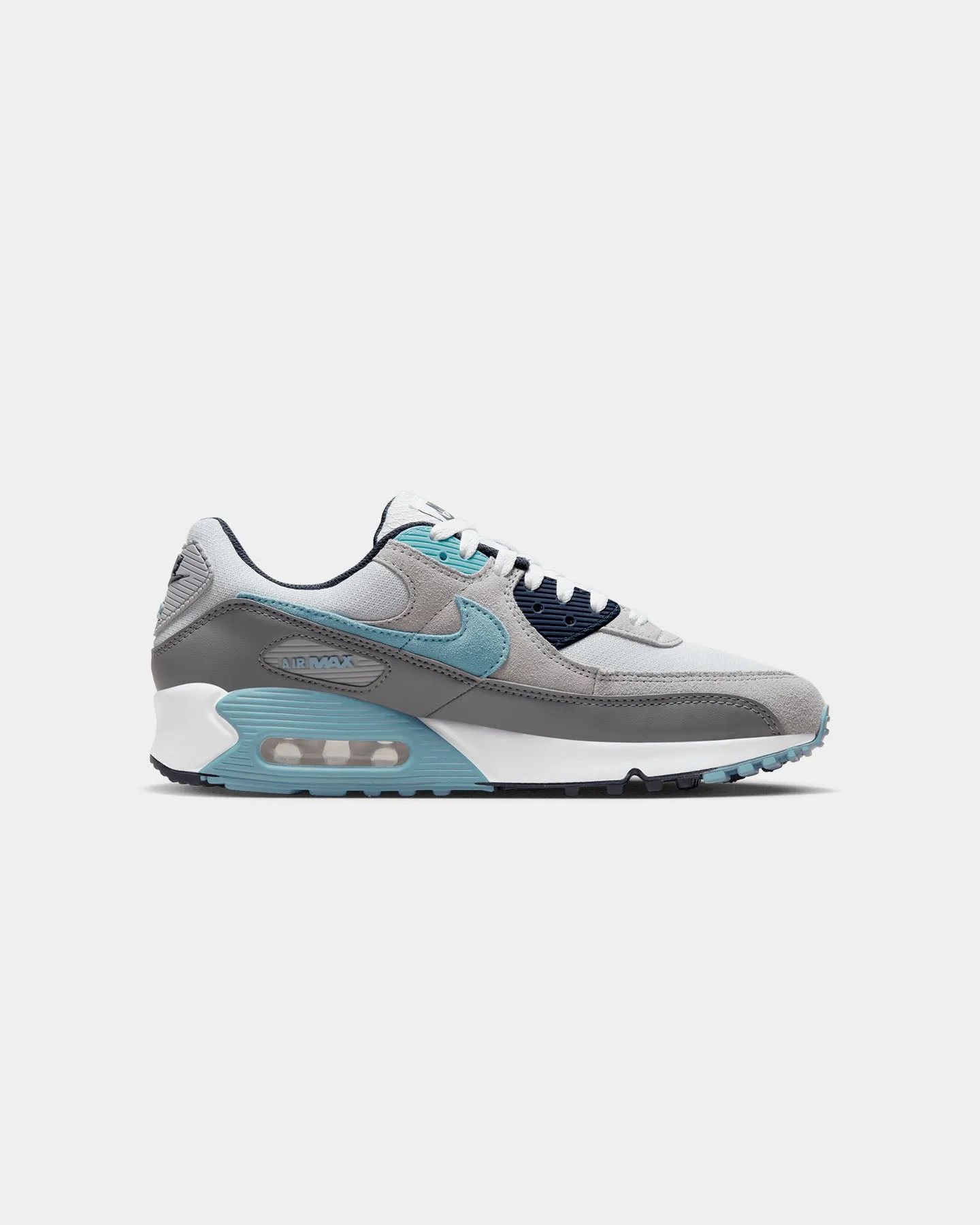Durable Construction Nike Air Max 90 Pure Platinum/Worn Blue-Obsidian