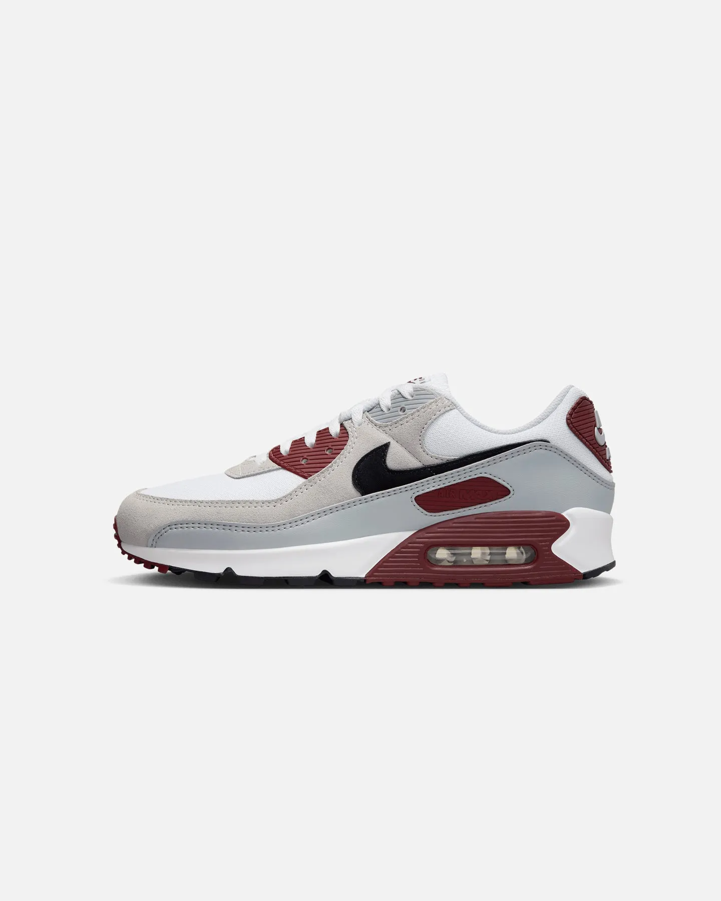 Nike Air Max 90 White/Black-Dark Team Red Deep Grip