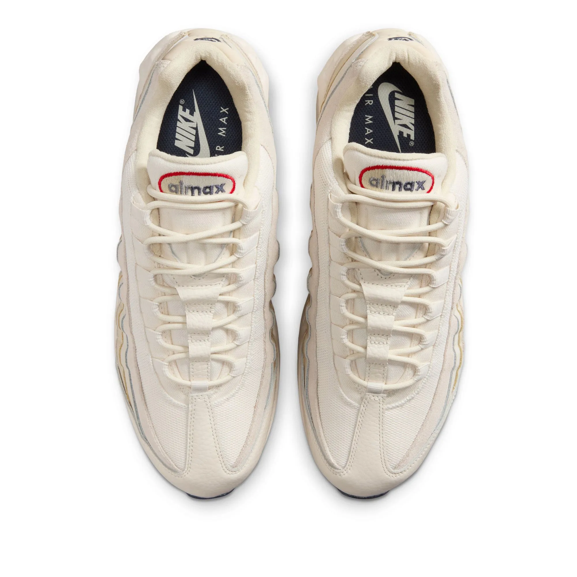 Nike Air Max 95 OG Premium - Pale Ivory/University Red Hollowed Out Panels orthopedic insole