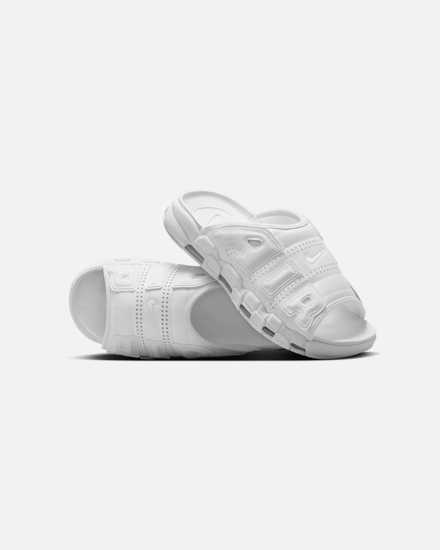 Nike Air More Uptempo Slides White/White-White Stage Pop