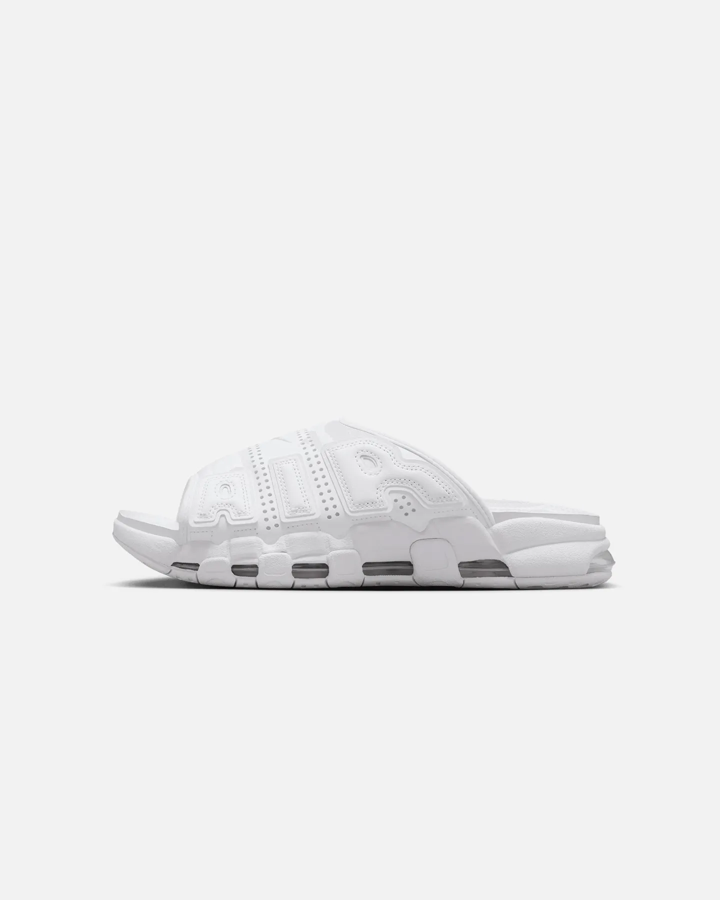 Nike Air More Uptempo Slides White/White-White Fast Run