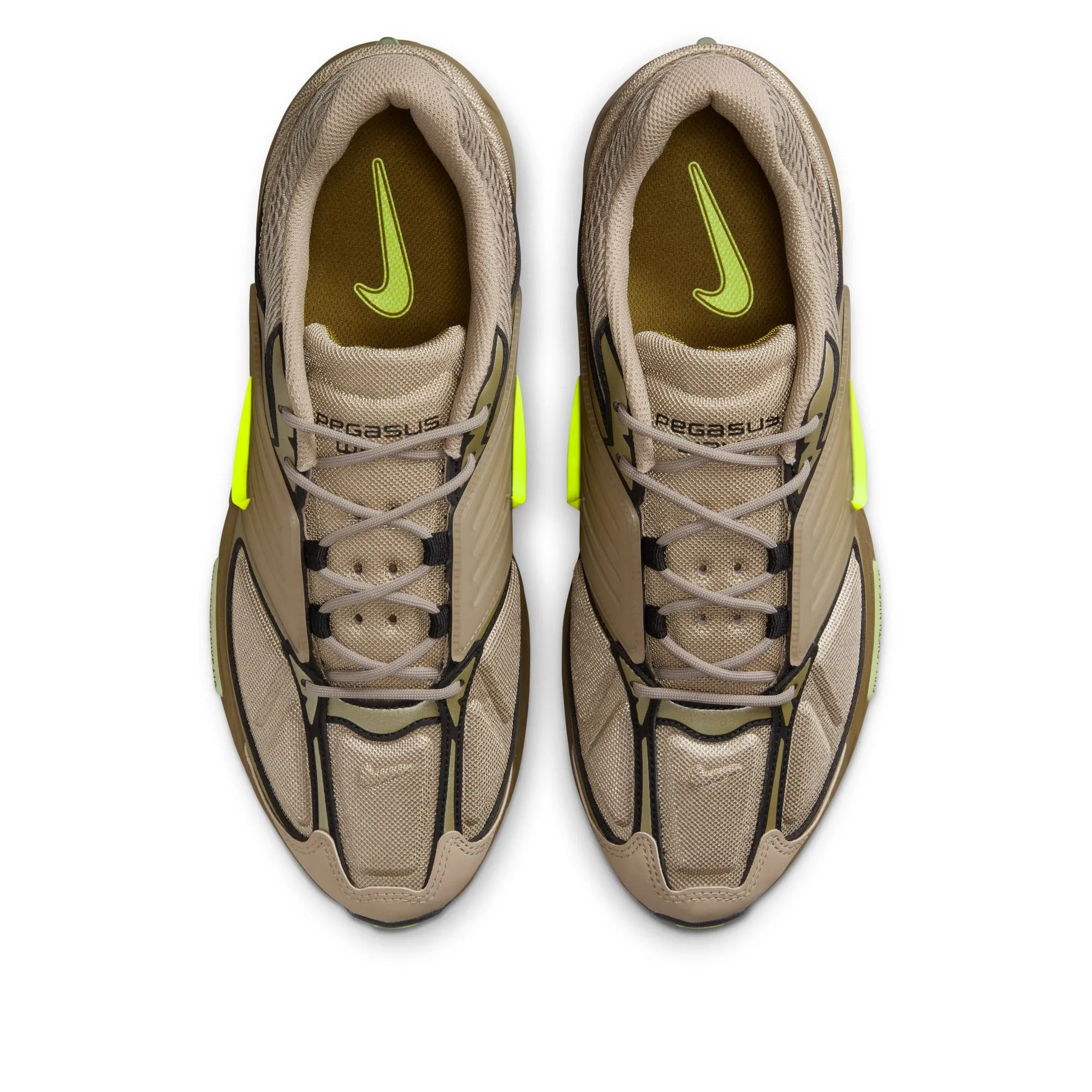 Nike Air Pegasus Wave - Khaki/Volt Casual Sporty Easy   To   Clean