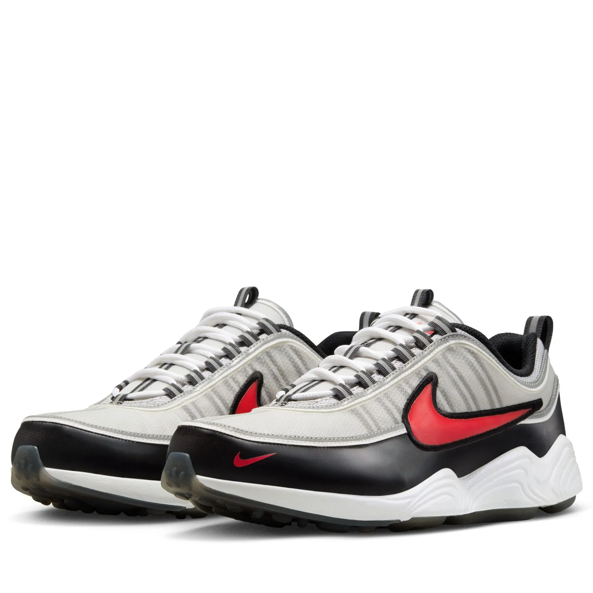 Comfort Step Step Fit Nike Air Zoom Spiridon - Metallic Silver/Sport Red