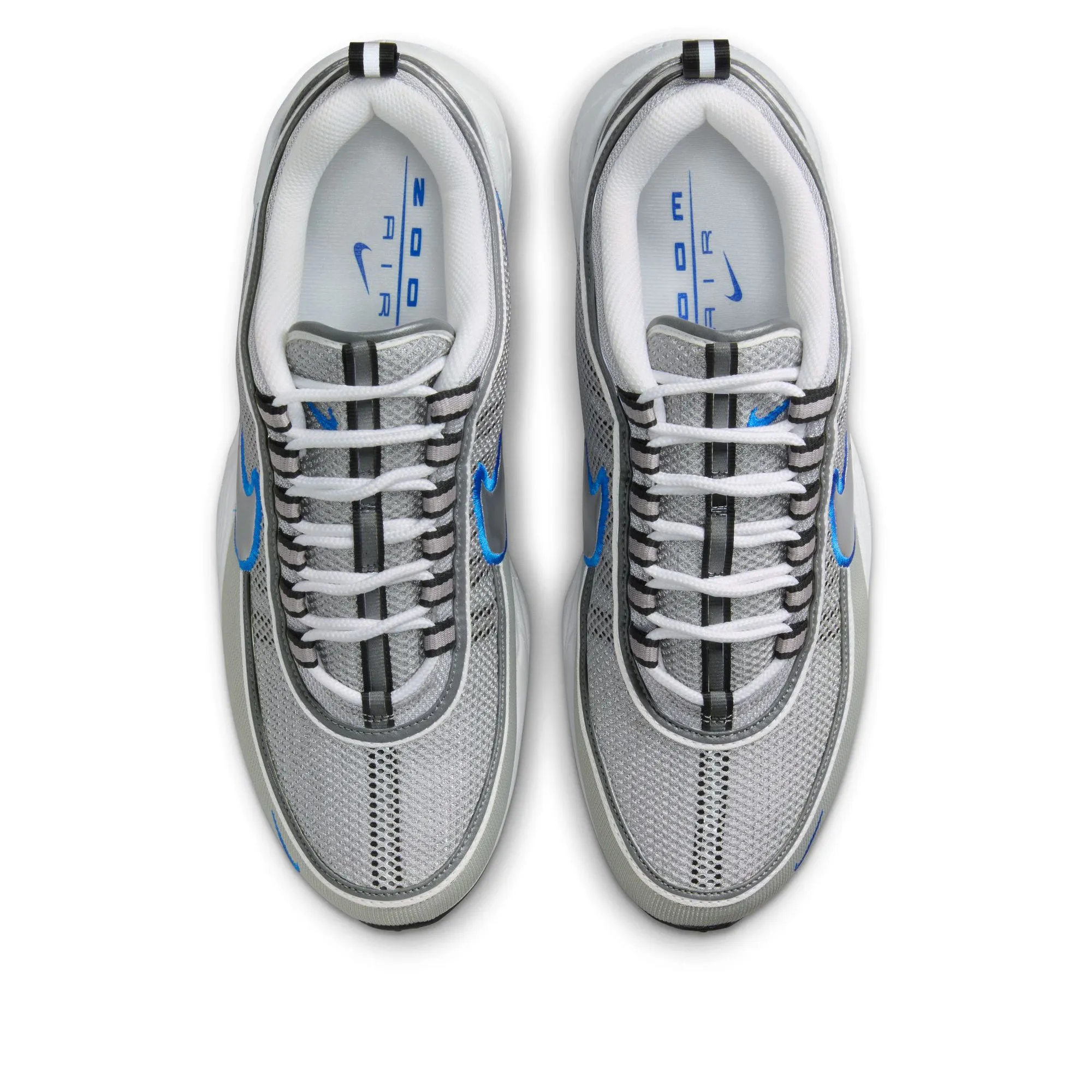 Nike Air Zoom Spiridon SP - Metallic Silver/White Recycled Components lace up closure