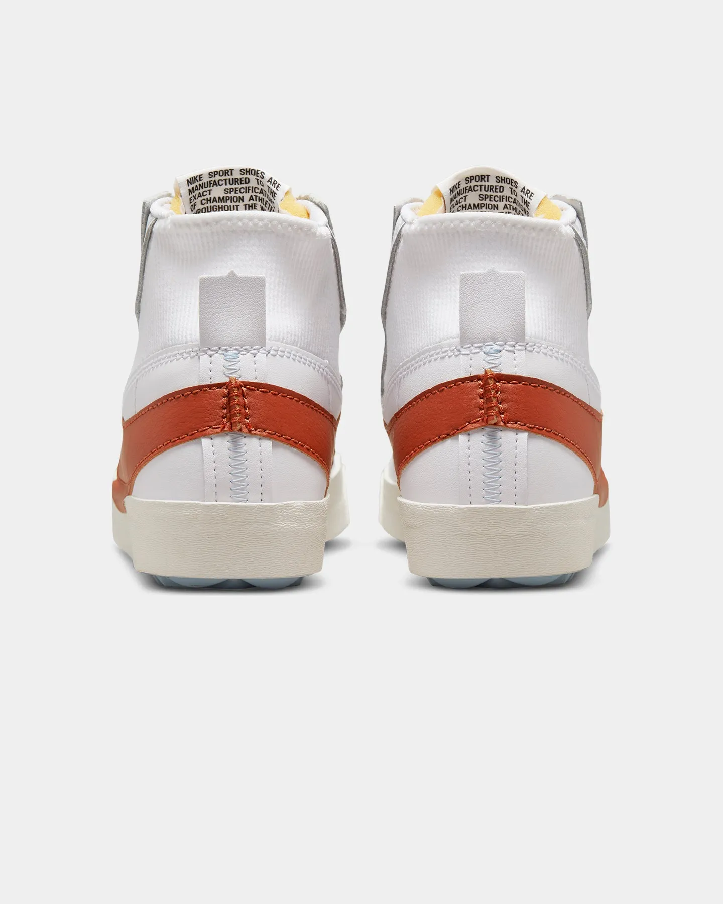 Color Pop Rubber Sole Nike Blazer Mid '77 Jumbo White/Dark Russet