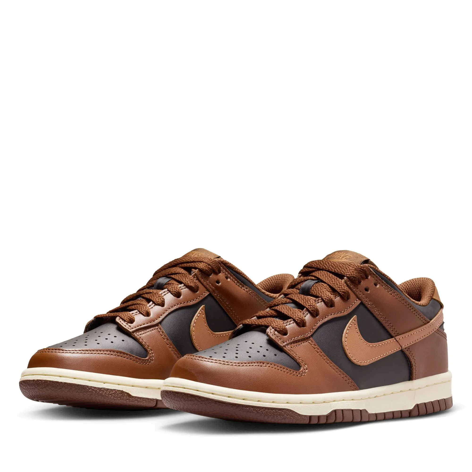 Nike Dunk Low (GS) - Black/British Tan Dynamic Movement hook and loop closure