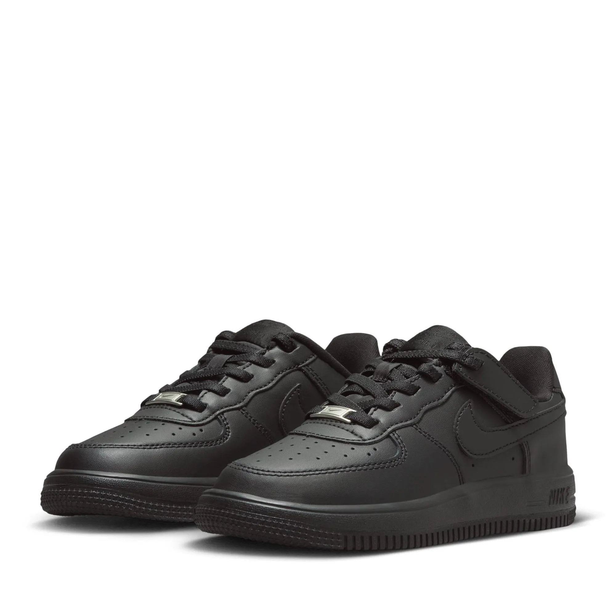 Unbeatable cushioning All weather Nike Force 1 Low EasyOn (PS) - Black/Black