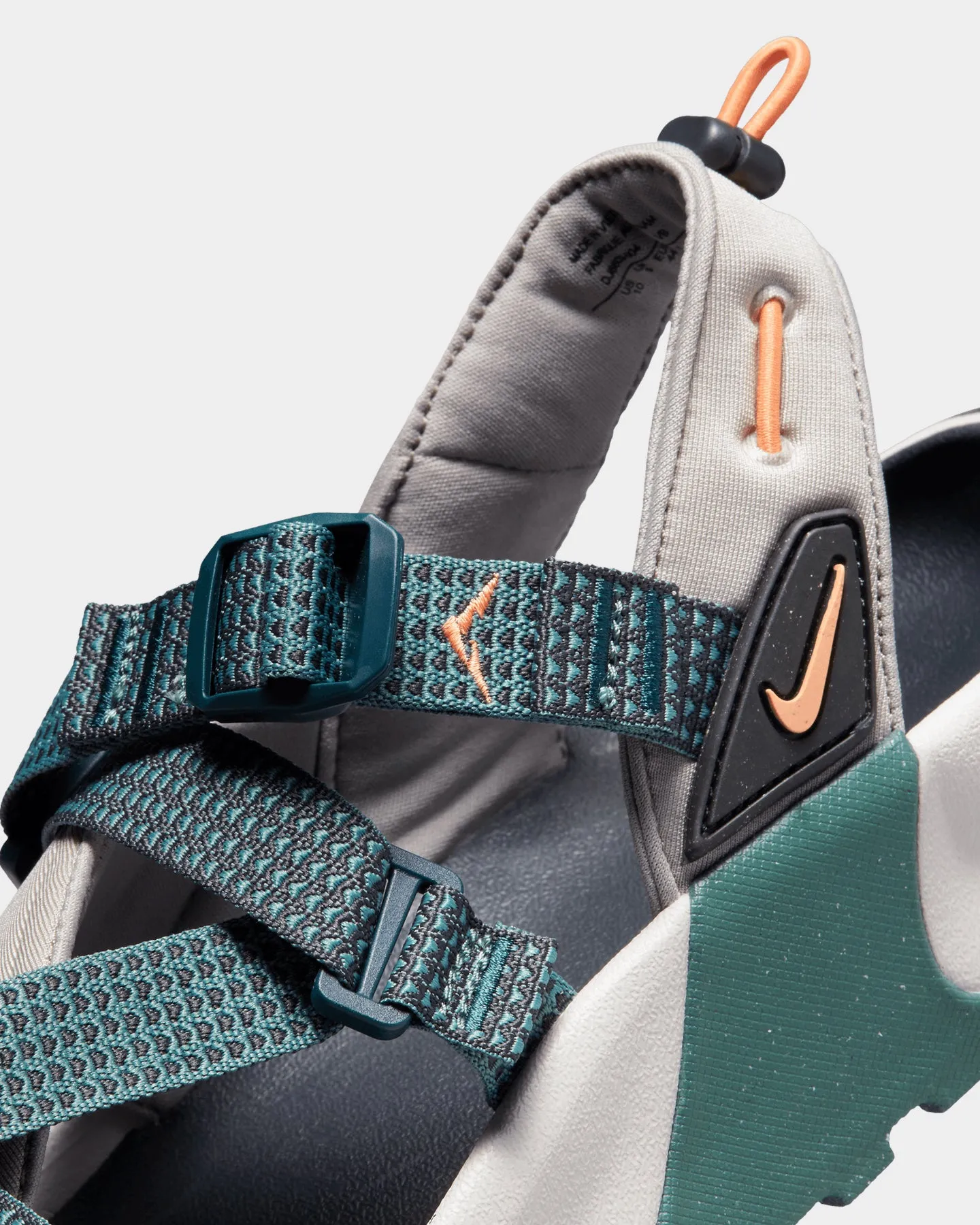 Elastic laces Nike Oneonta Sandals Cobblestone/ORange