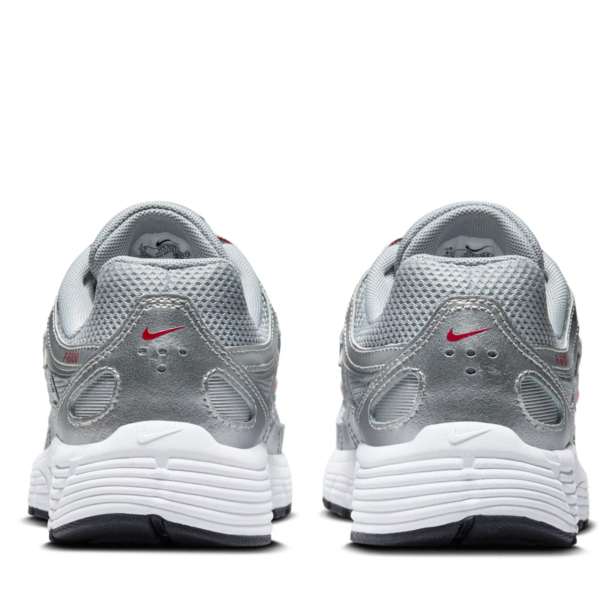 Nike P-6000 (GS) - Metallic Silver/Gym Red Wear ease