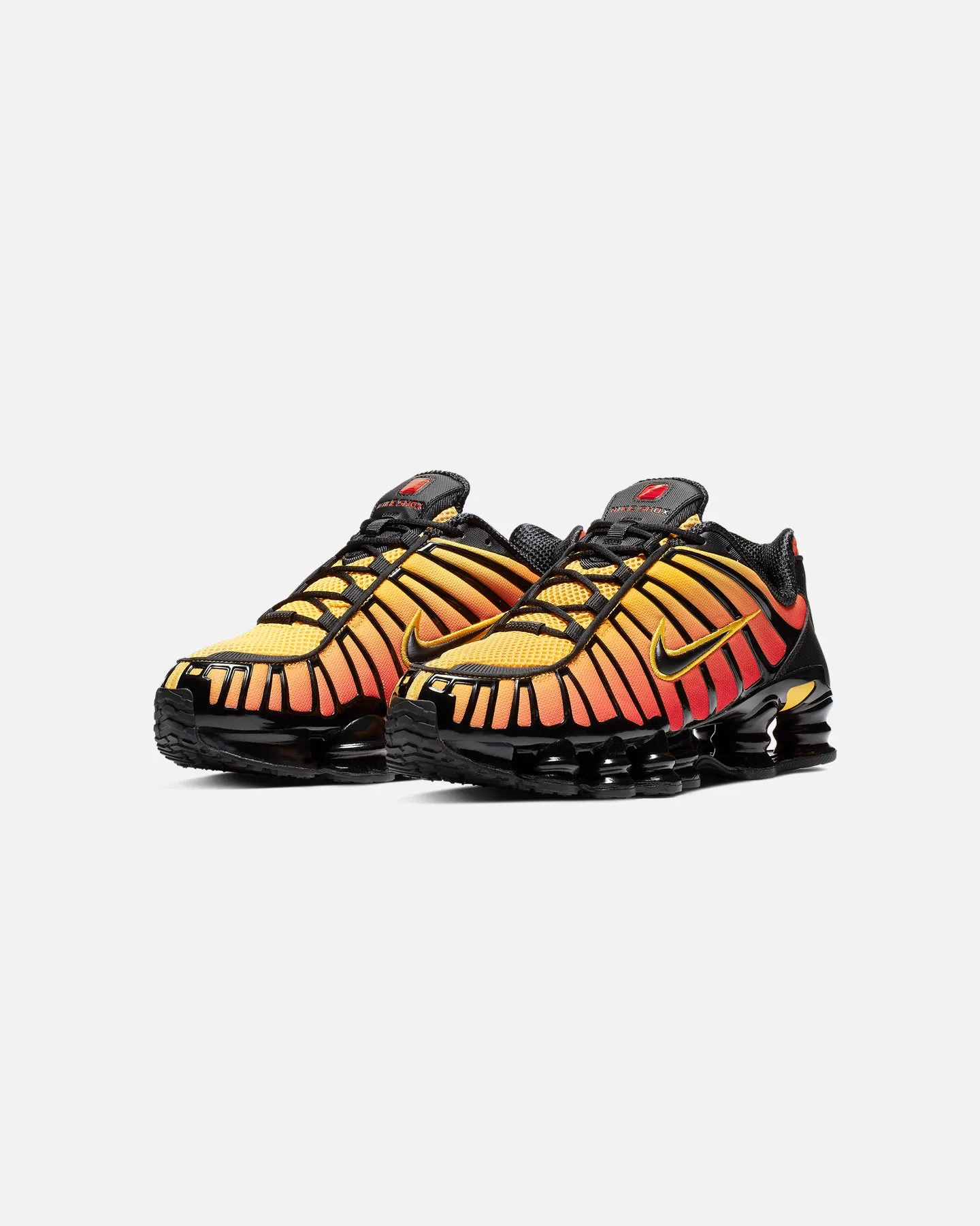 Island Step Rain Safe Nike Shox TL "Sunrise" Black/Black Amarrillo