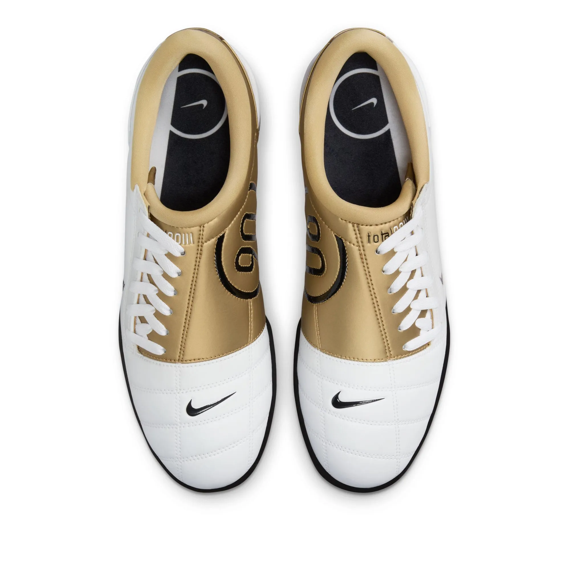 Nike T90 SP - White/Metallic Gold Lace Lock System Urban use