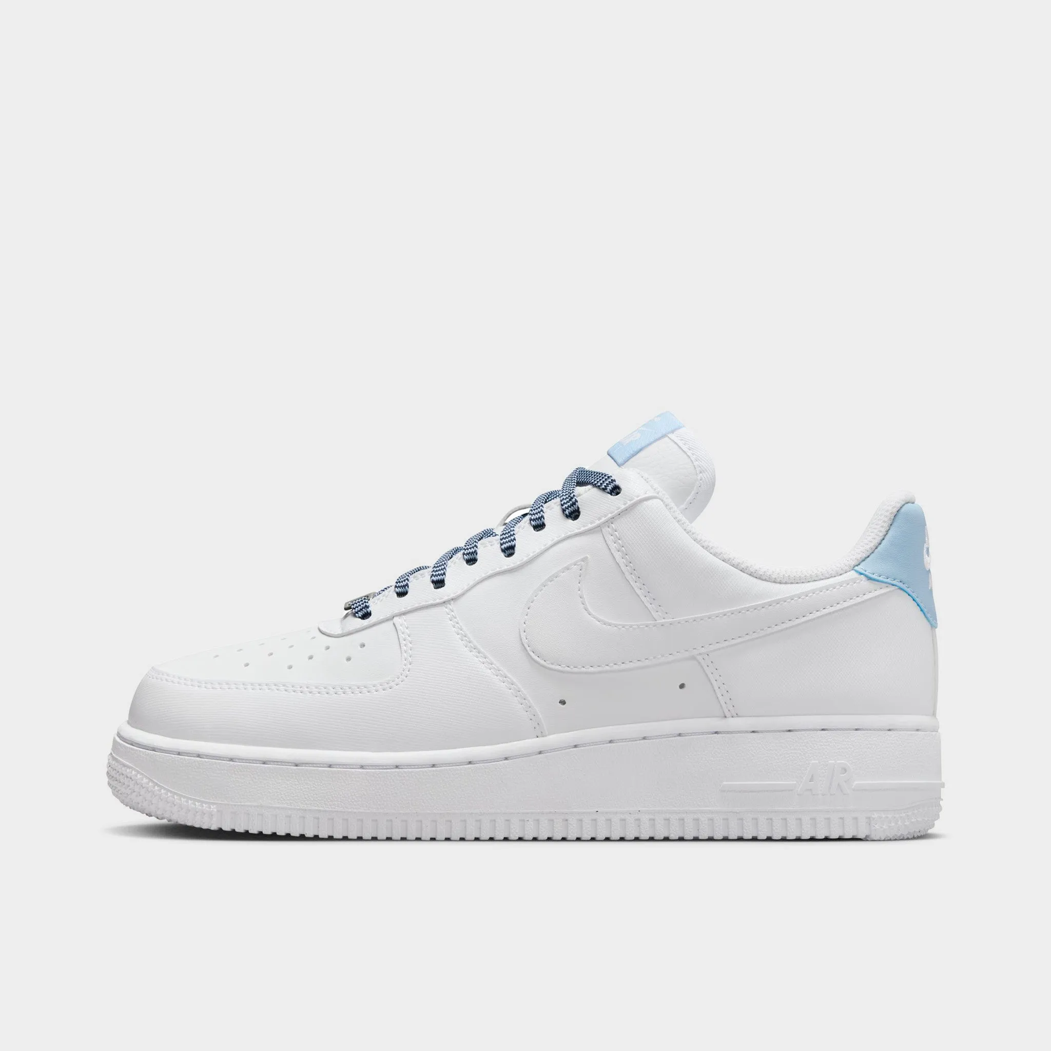 Nike Women's Air Force 1 '07 Next Nature White / Light Armory Blue Traction Control Fast Life