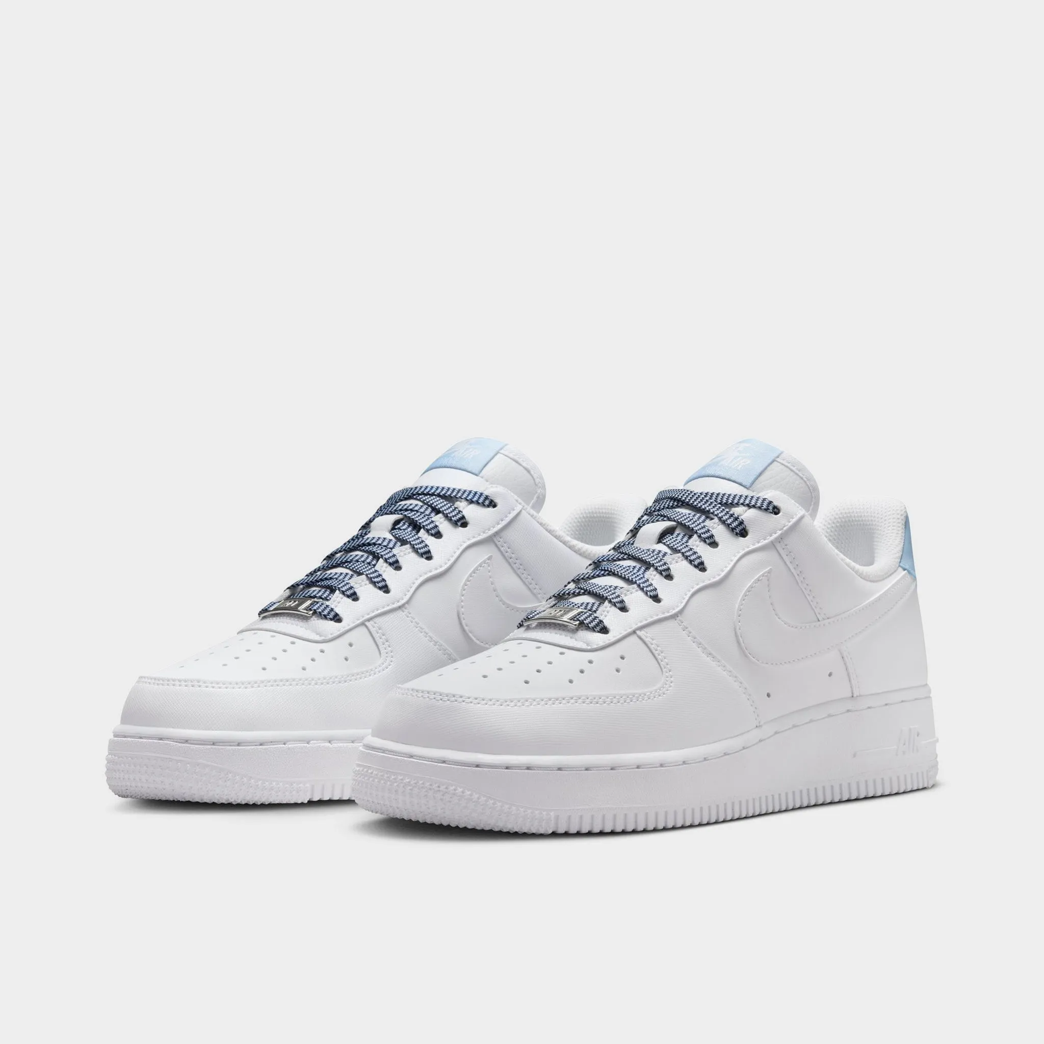 Nike Women's Air Force 1 '07 Next Nature White / Light Armory Blue Couple Pair