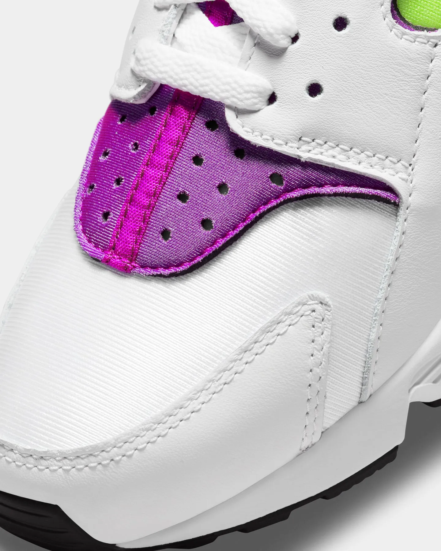 Secure Sole Nike Women's Air Huarache White/Neon Yellow
