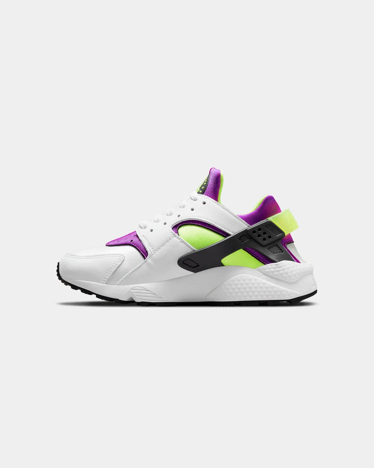 Nike Women's Air Huarache White/Neon Yellow Upgraded look