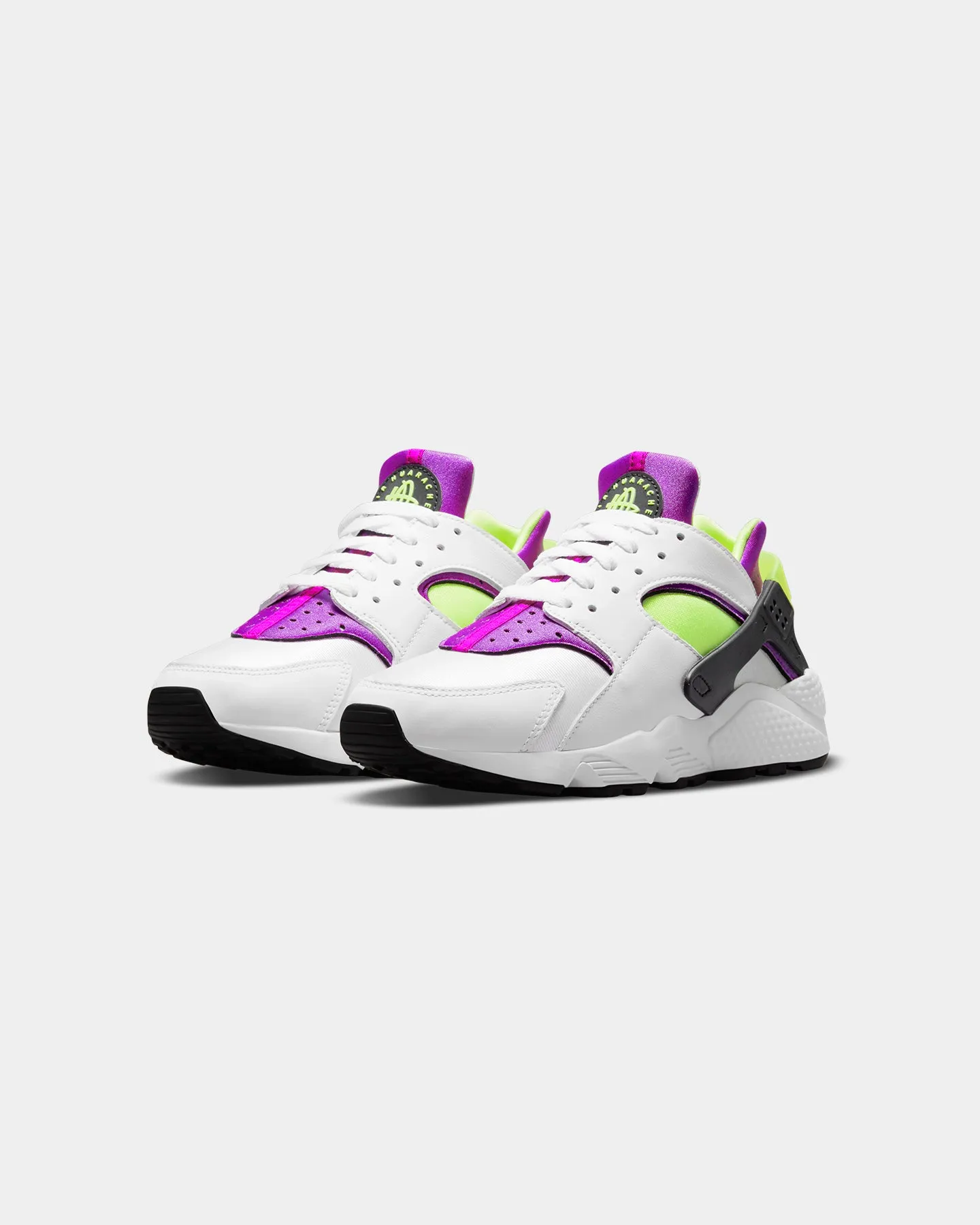 Nike Women's Air Huarache White/Neon Yellow Senior