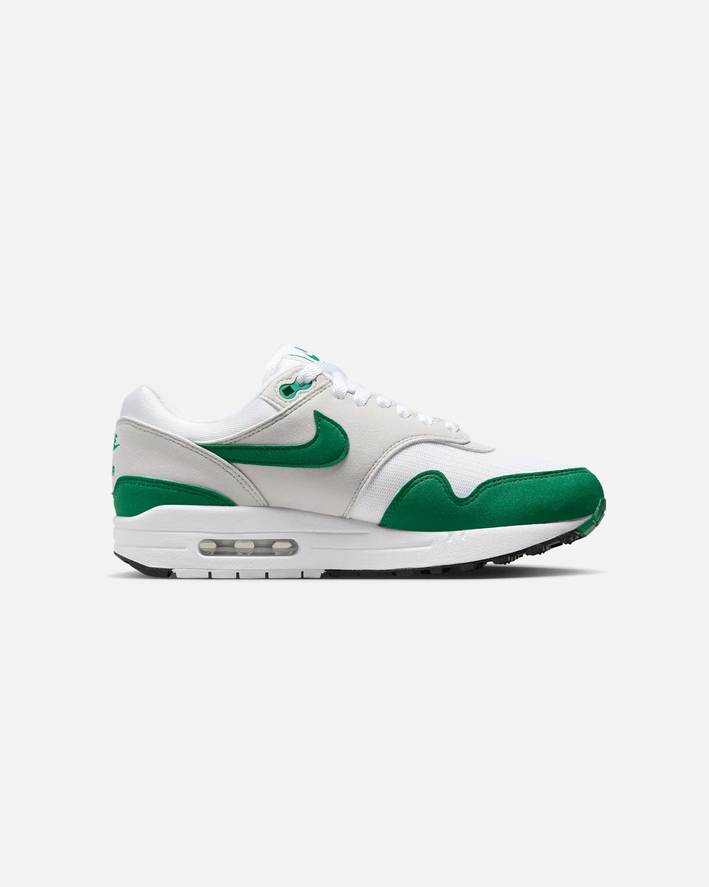 muted colors Nike Women's Air Max 1 '87 Neutral Grey/Malachite