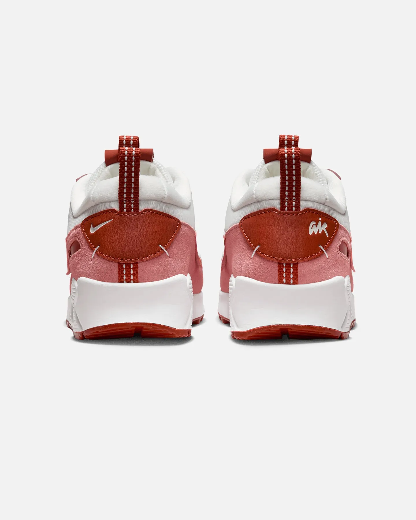 Nike Women's Air Max 90 Futura Red Stardust/Rust Round - toe
