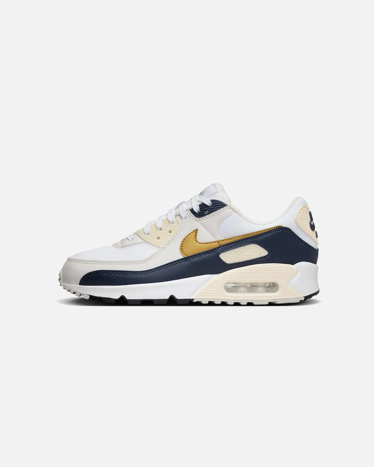 Nike Women's Air Max 90 Next Nature White/Metallic buckle - up style